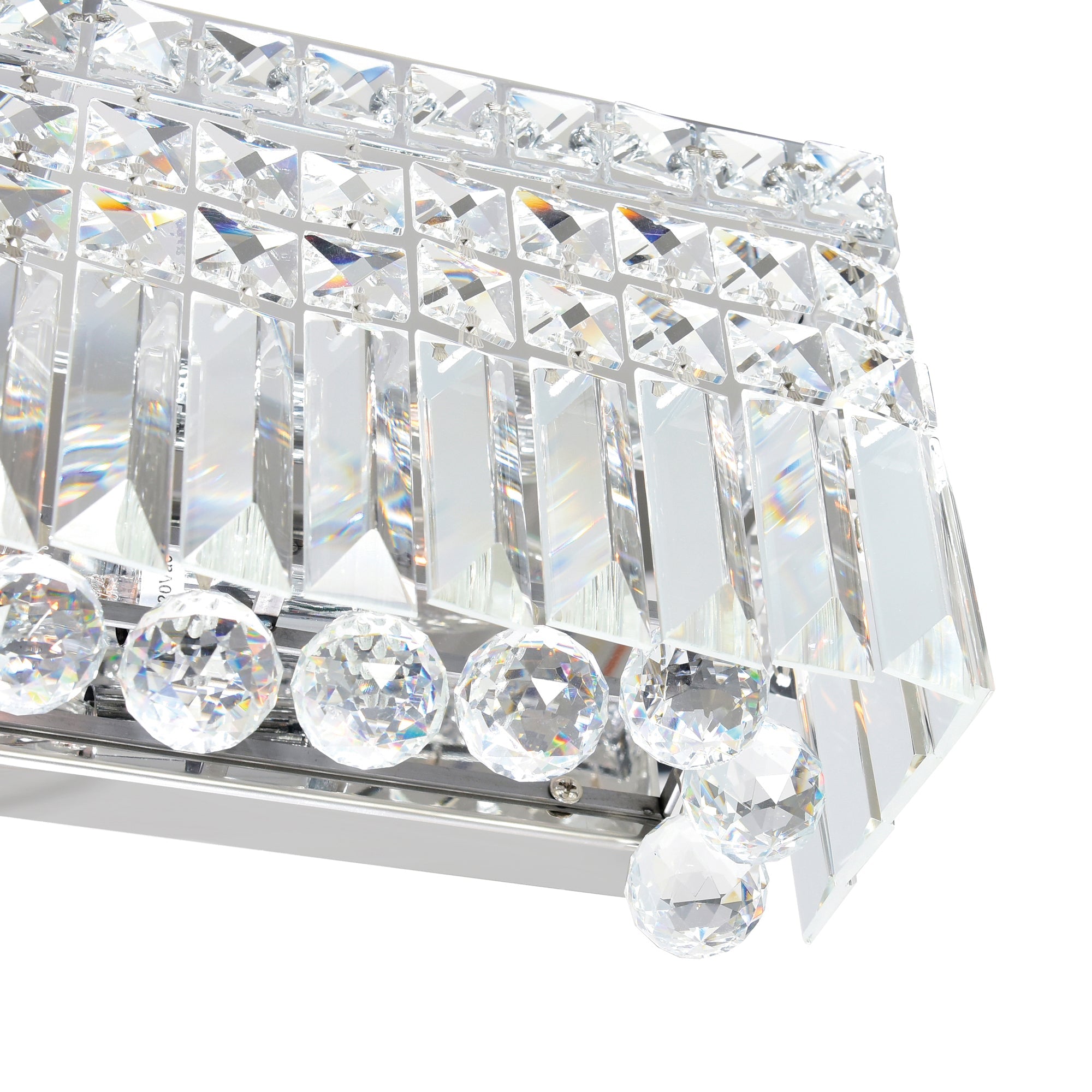 Colosseum 6 Light 26in Chrome Vanity Light with Crystals - CWI Lighting