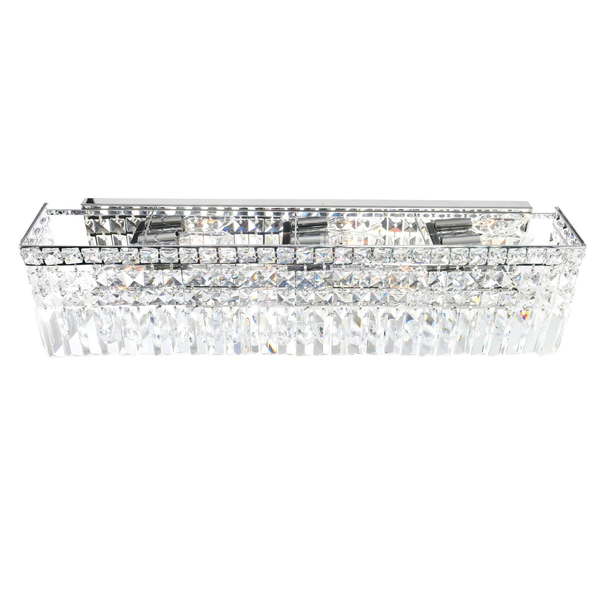 Colosseum 6 Light 26in Chrome Vanity Light with Crystals - CWI Lighting