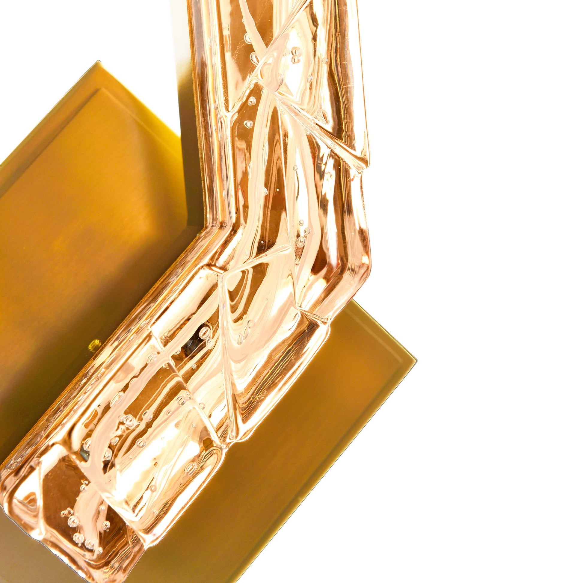 Contour Integrated LED 19in Brass Wall Light with Handcrafted Glass - CWI Lighting