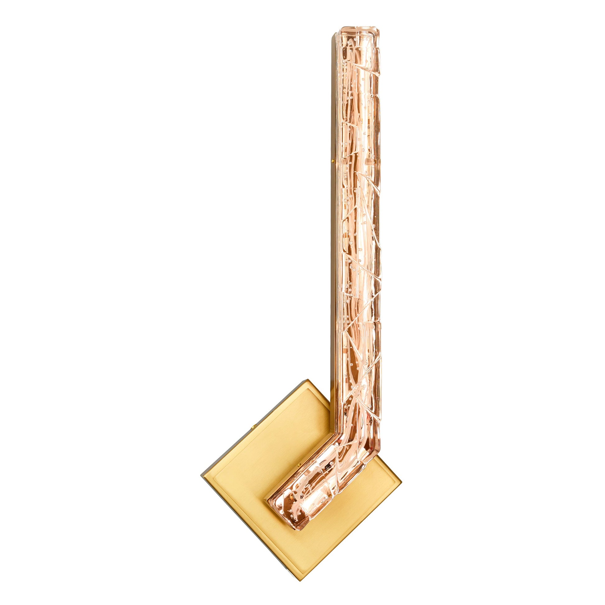 Contour Integrated LED 19in Brass Wall Light with Handcrafted Glass - CWI Lighting