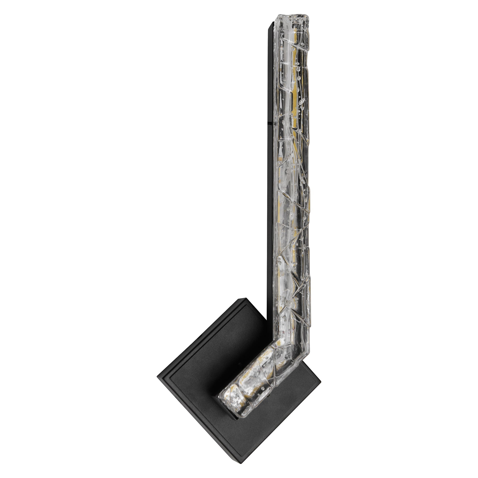 Contour Integrated LED 19in Sand Black Indoor - Outdoor Wall Light with Handcrafted Glass - CWI Lighting