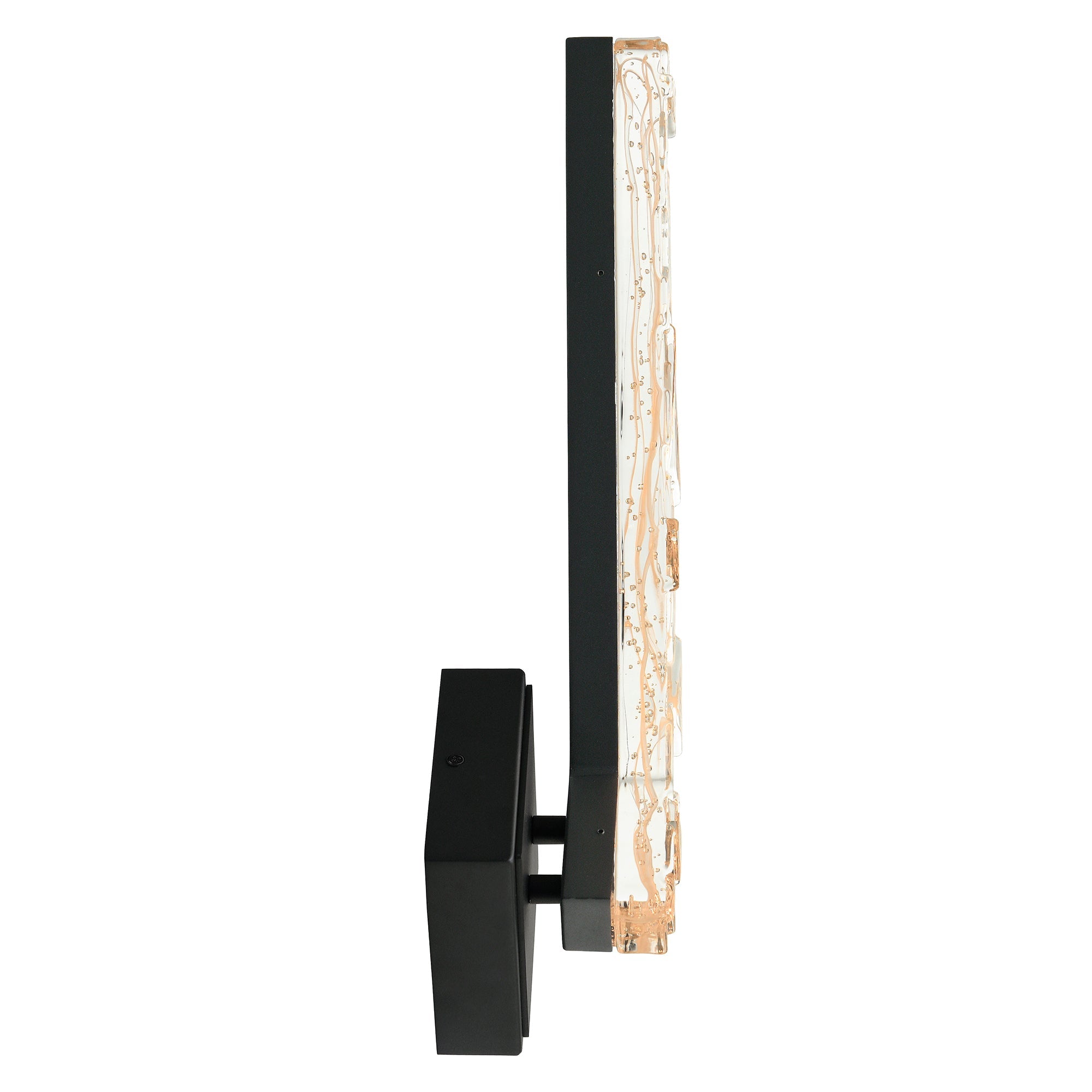 Contour Integrated LED 19in Sand Black Indoor - Outdoor Wall Light with Handcrafted Glass - CWI Lighting