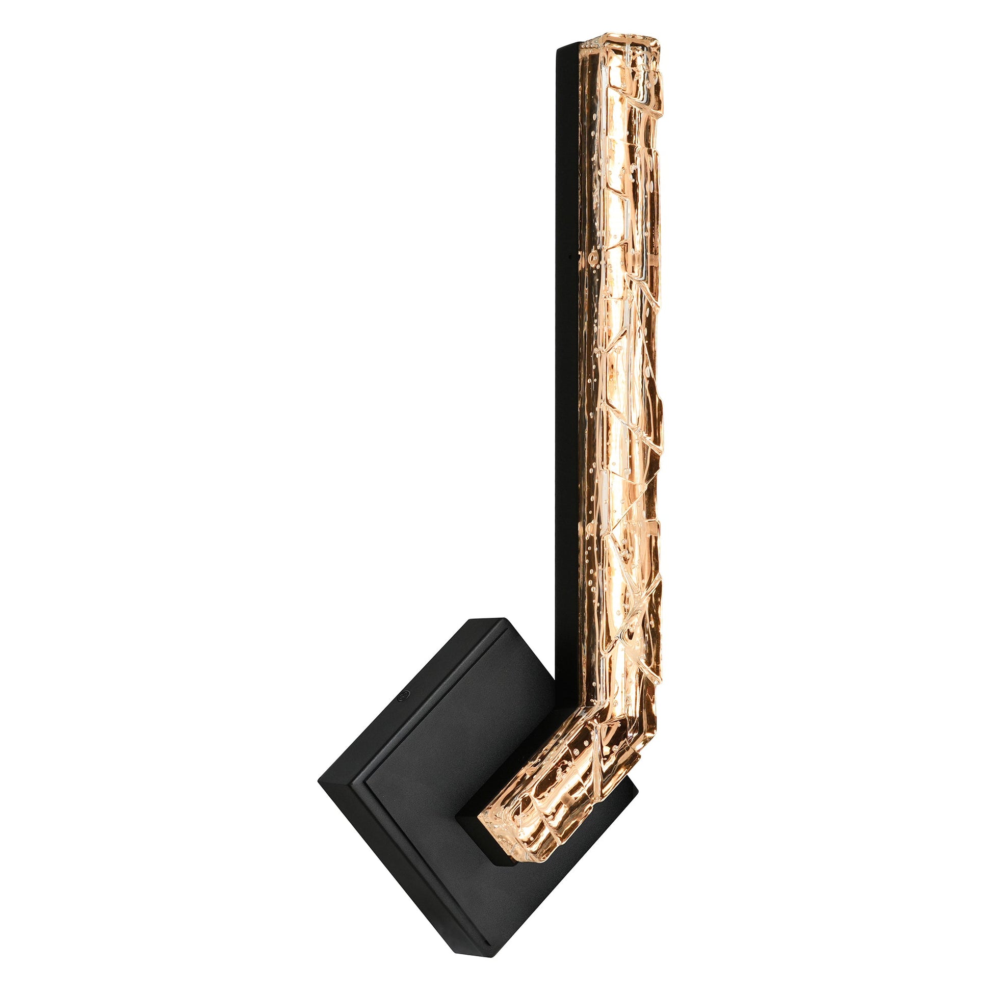 Contour Integrated LED 19in Sand Black Indoor - Outdoor Wall Light with Handcrafted Glass - CWI Lighting