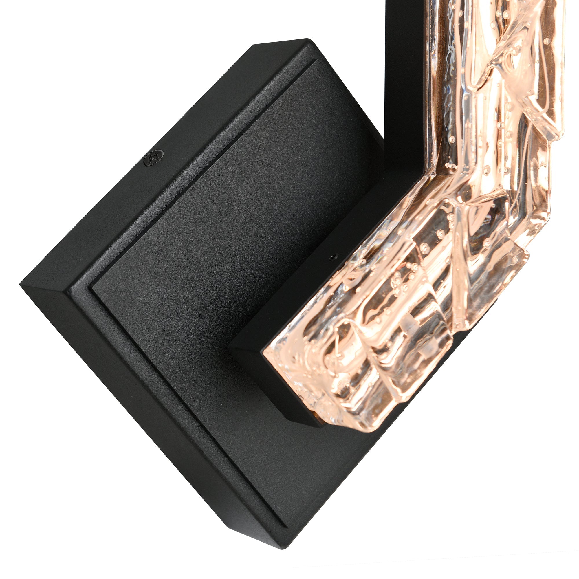 Contour Integrated LED 19in Sand Black Indoor - Outdoor Wall Light with Handcrafted Glass - CWI Lighting