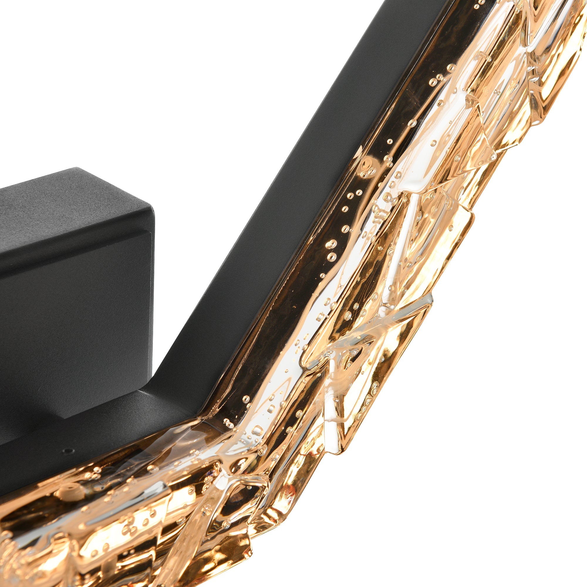 Contour Integrated LED 19in Sand Black Indoor - Outdoor Wall Light with Handcrafted Glass - CWI Lighting