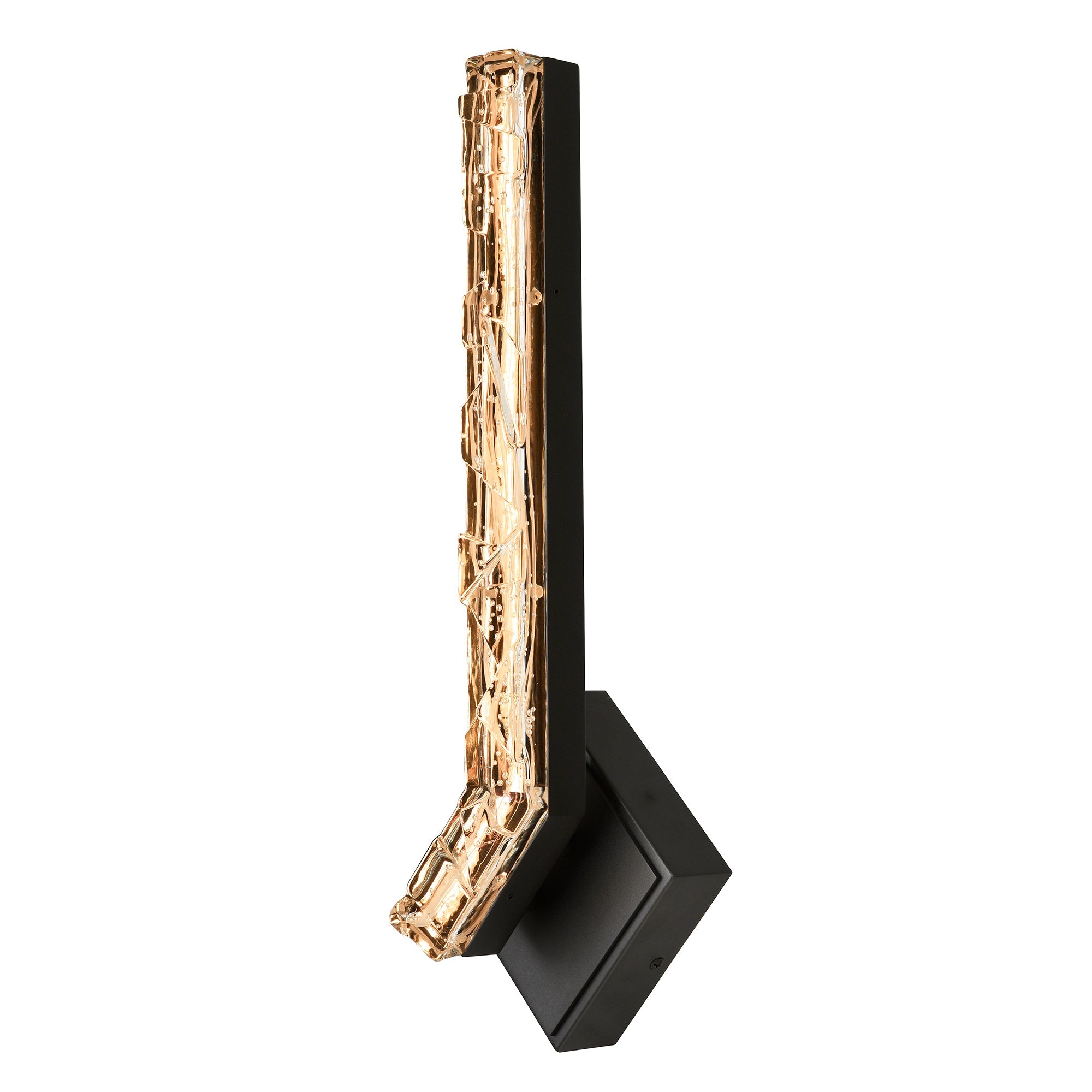 Contour Integrated LED 19in Sand Black Indoor - Outdoor Wall Light with Handcrafted Glass - CWI Lighting