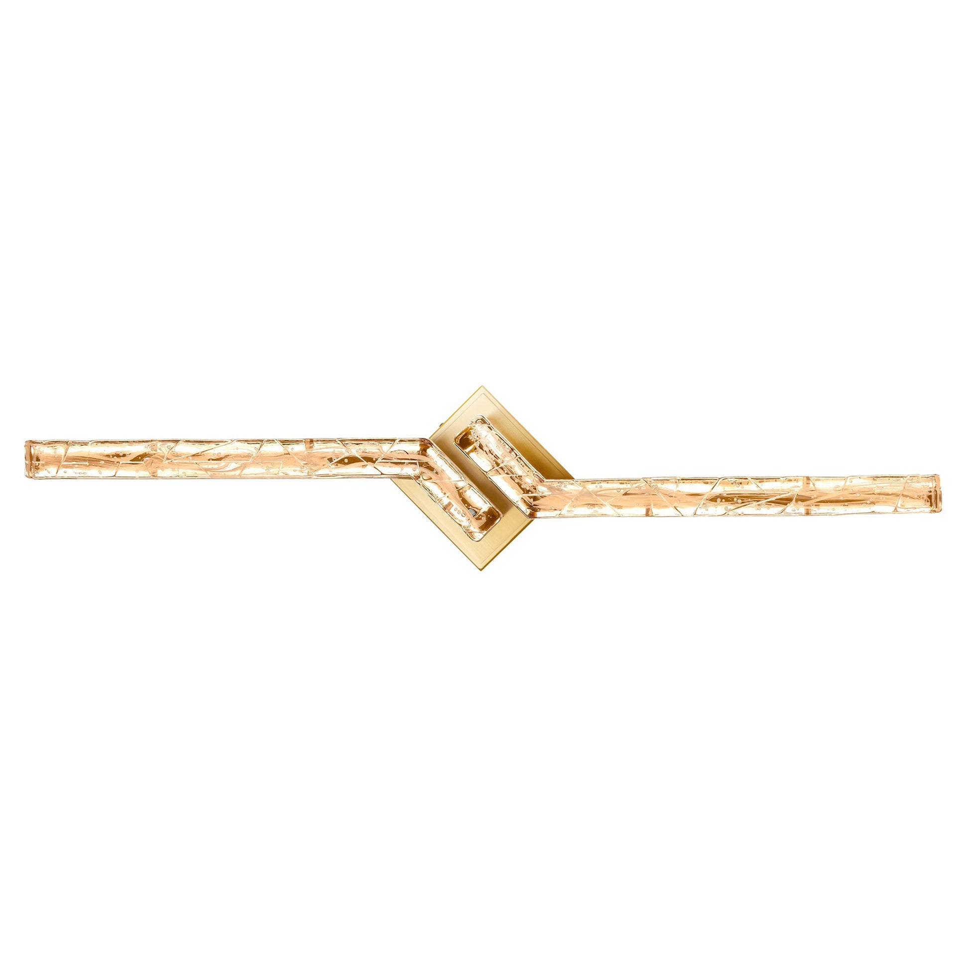 Contour Integrated LED 33in Brass Vanity Light with Handcrafted Glass - CWI Lighting