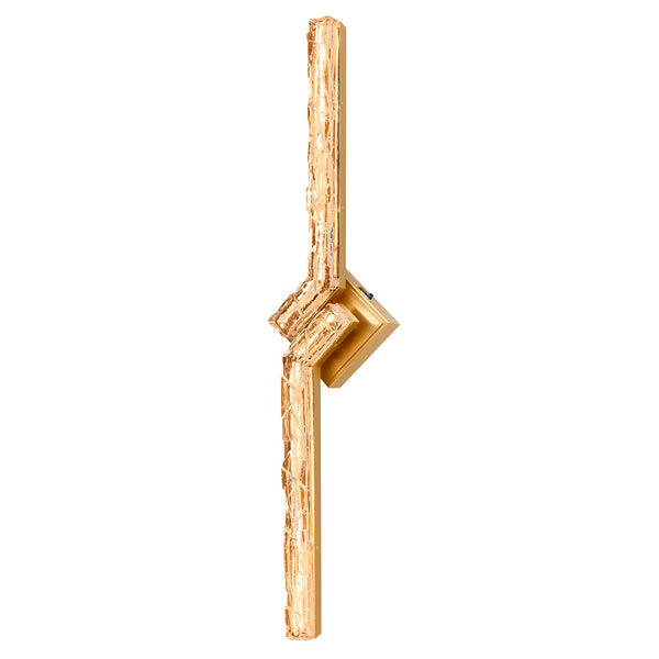 Contour Integrated LED 33in Brass Vanity Light with Handcrafted Glass - CWI Lighting
