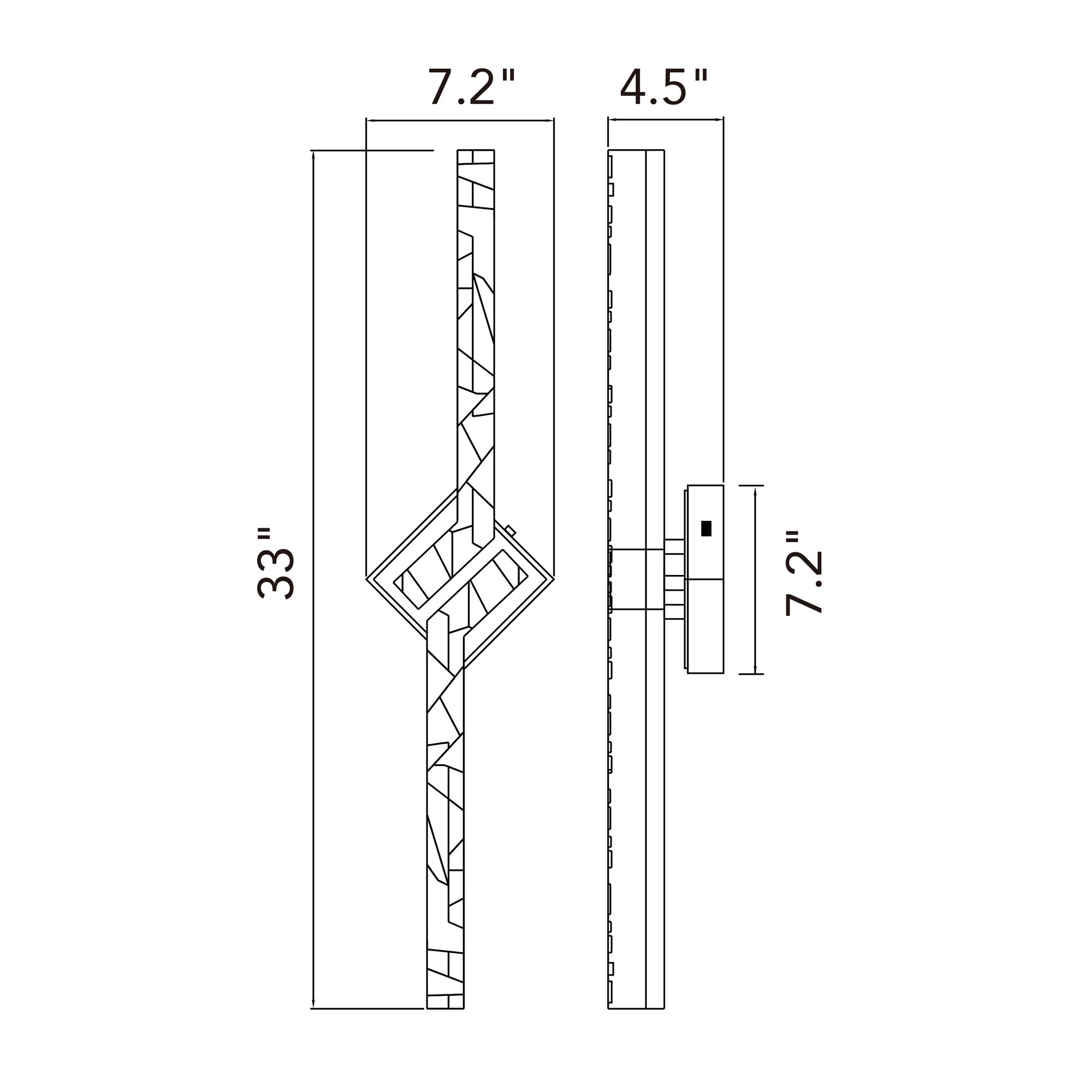 Contour Integrated LED 33in Brass Vanity Light with Handcrafted Glass - CWI Lighting