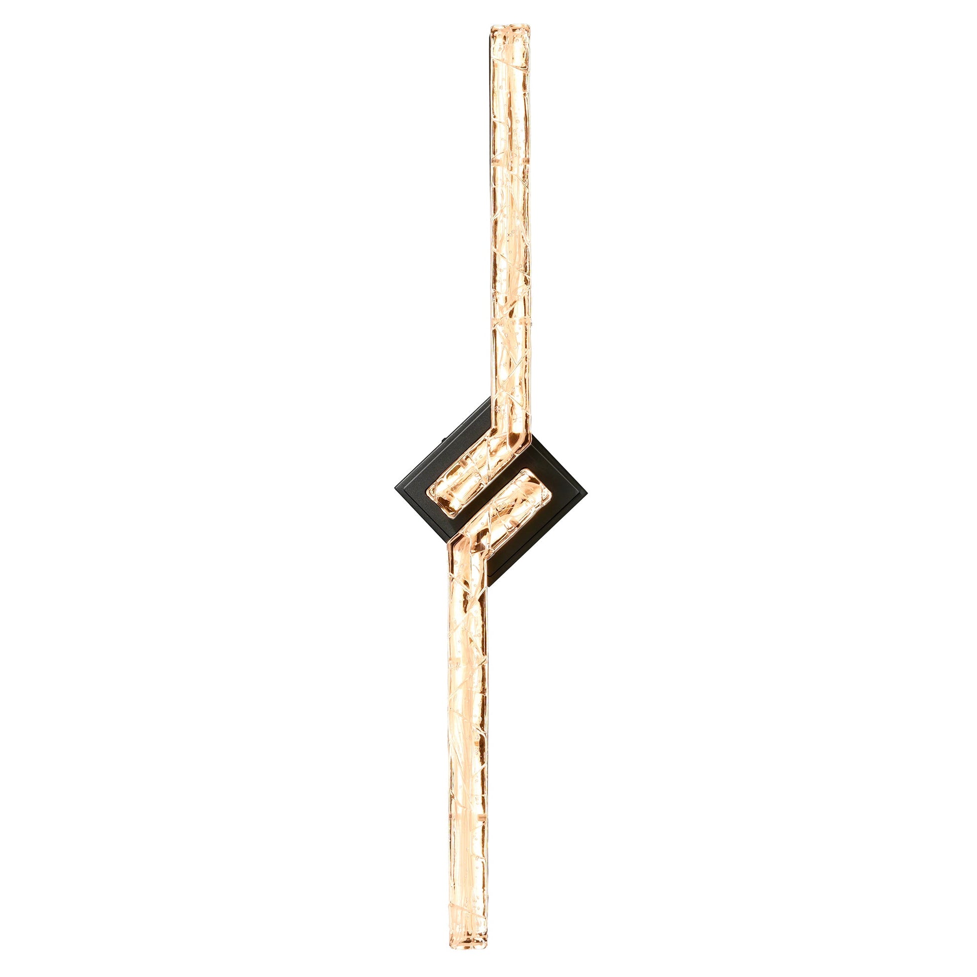 Contour Integrated LED 33in Sand Black Indoor - Outdoor Wall Light with Handcrafted Glass - CWI Lighting