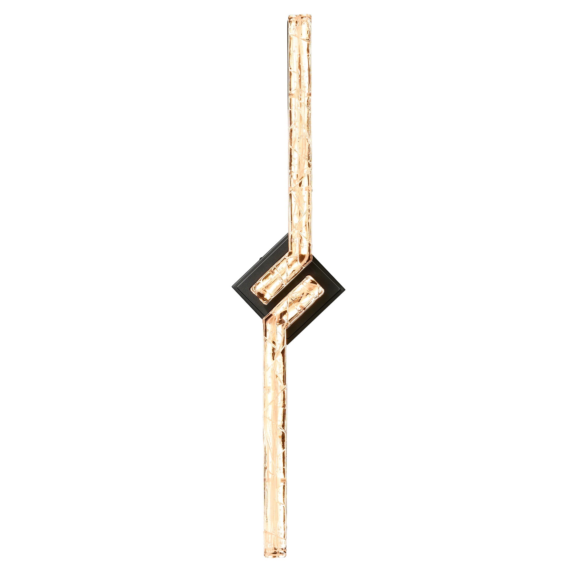 Contour Integrated LED 33in Sand Black Indoor - Outdoor Wall Light with Handcrafted Glass - CWI Lighting