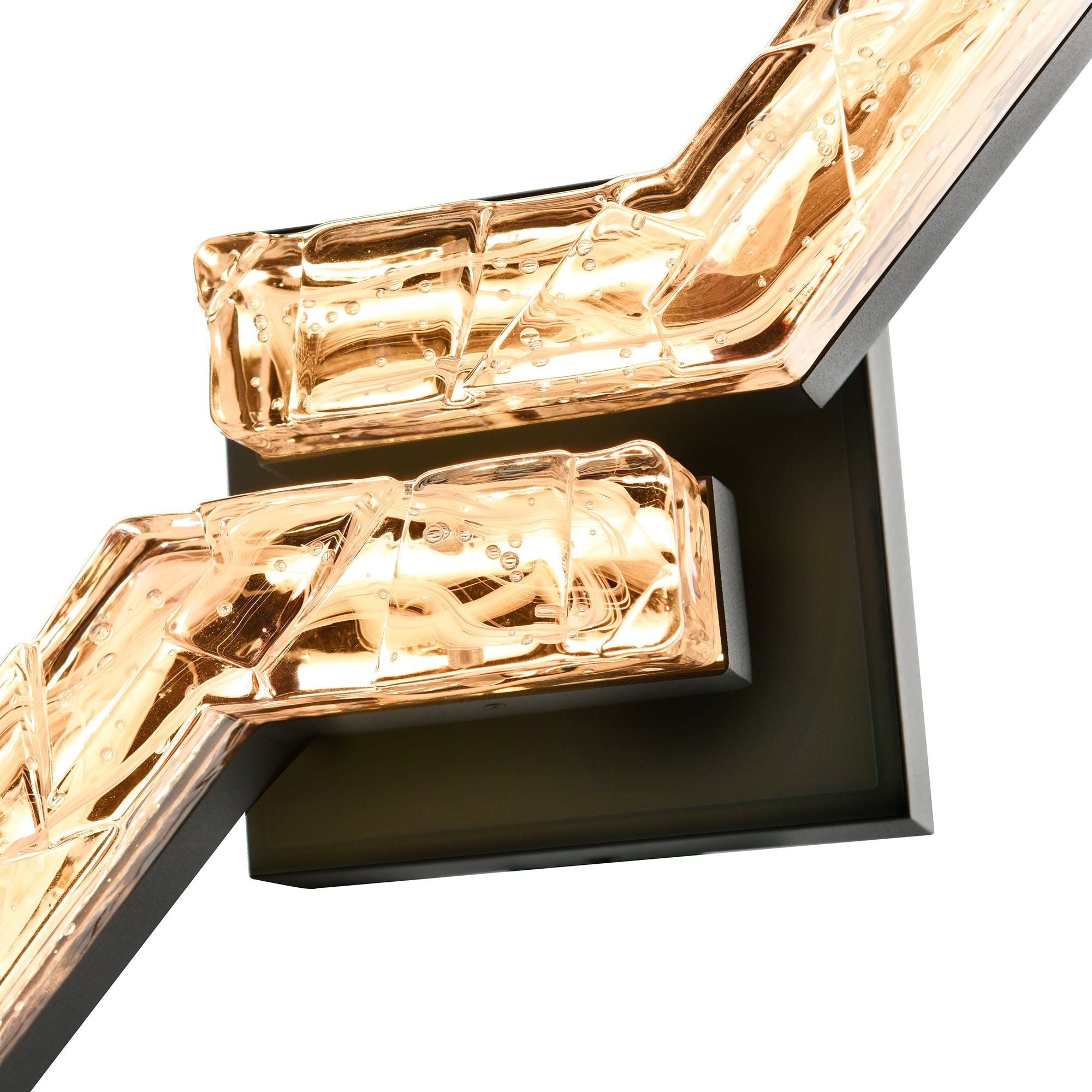 Contour Integrated LED 33in Sand Black Indoor - Outdoor Wall Light with Handcrafted Glass - CWI Lighting
