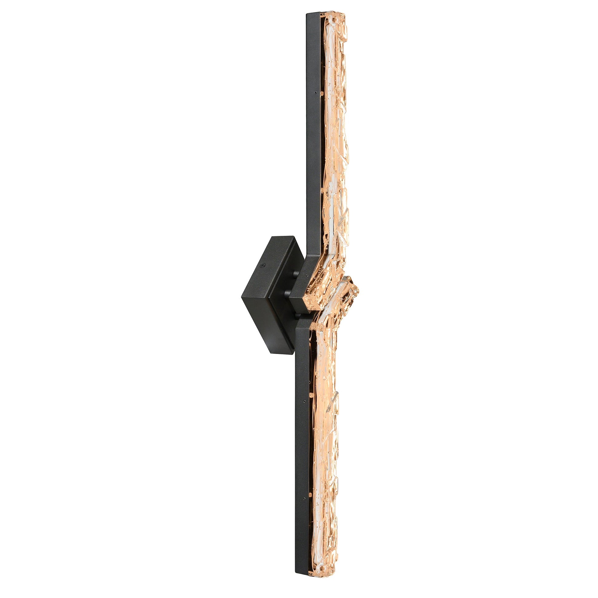 Contour Integrated LED 33in Sand Black Indoor - Outdoor Wall Light with Handcrafted Glass - CWI Lighting