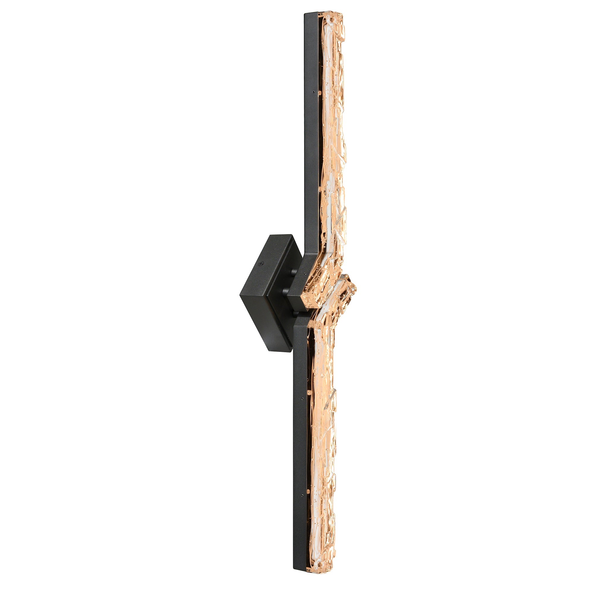 Contour Integrated LED 33in Sand Black Indoor - Outdoor Wall Light with Handcrafted Glass - CWI Lighting