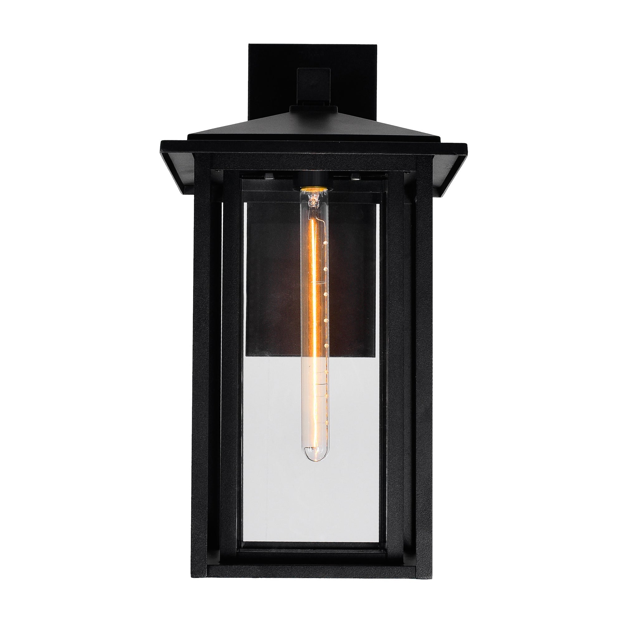 Crawford 1 Light 11in Black Outdoor Wall Light - CWI Lighting