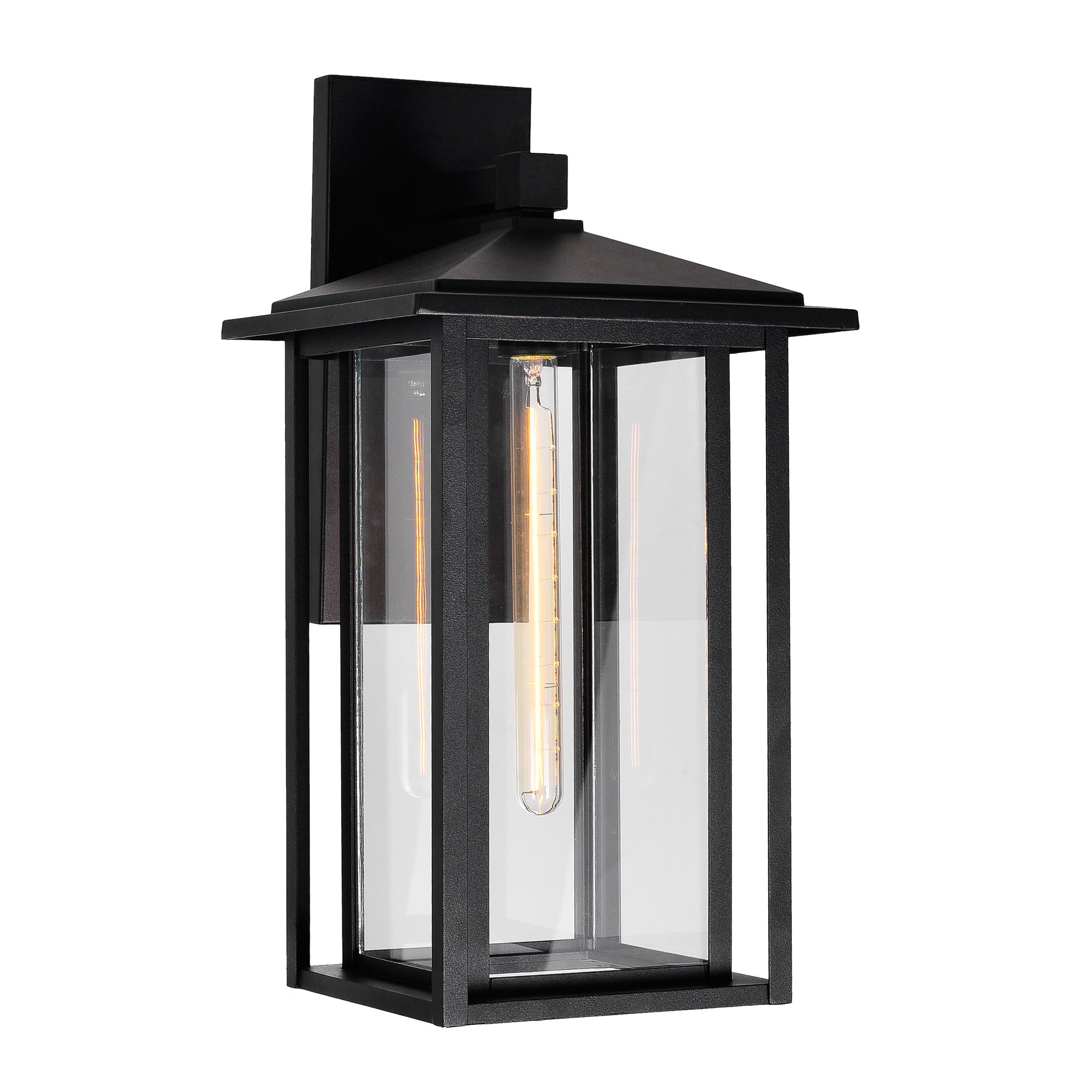 Crawford 1 Light 11in Black Outdoor Wall Light - CWI Lighting