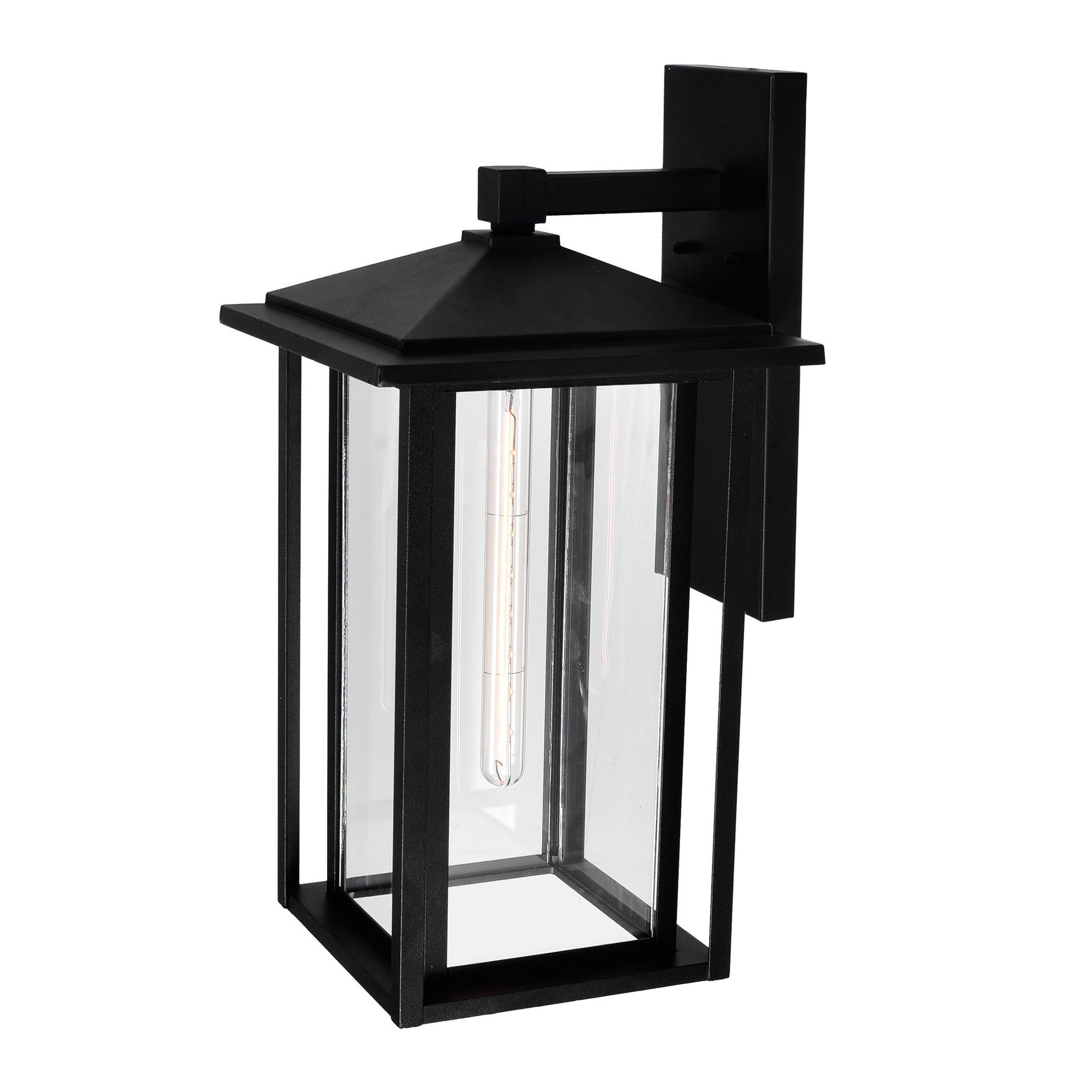 Crawford 1 Light 11in Black Outdoor Wall Light - CWI Lighting