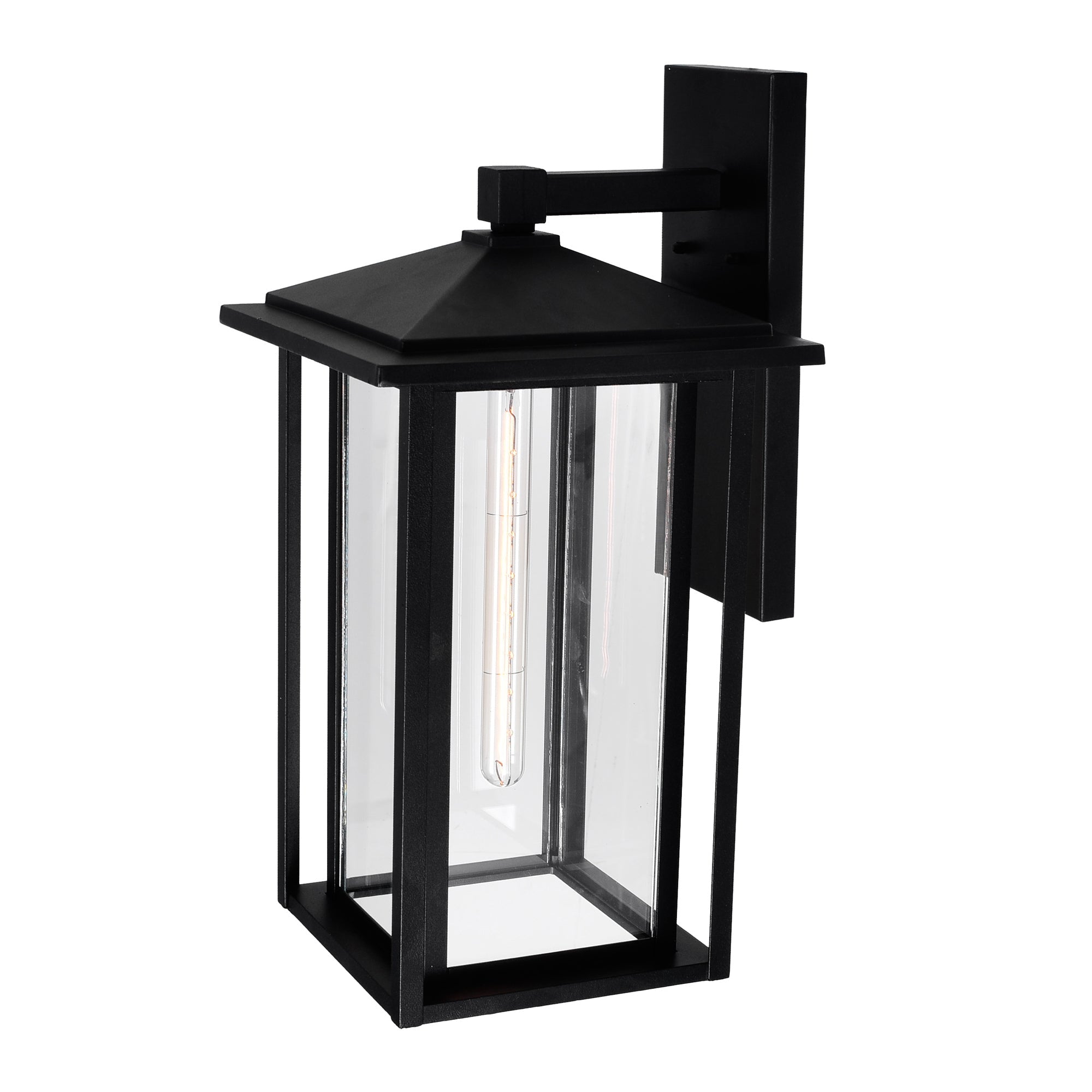 Crawford 1 Light 11in Black Outdoor Wall Light - CWI Lighting