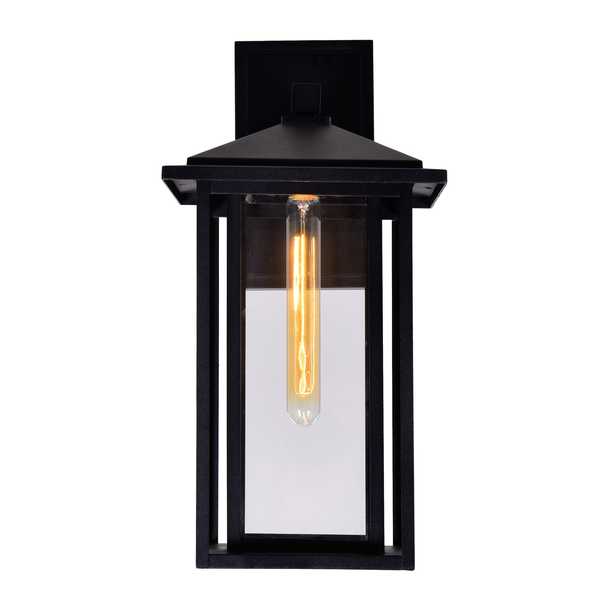 Crawford 1 Light 9in Black Outdoor Wall Light - CWI Lighting