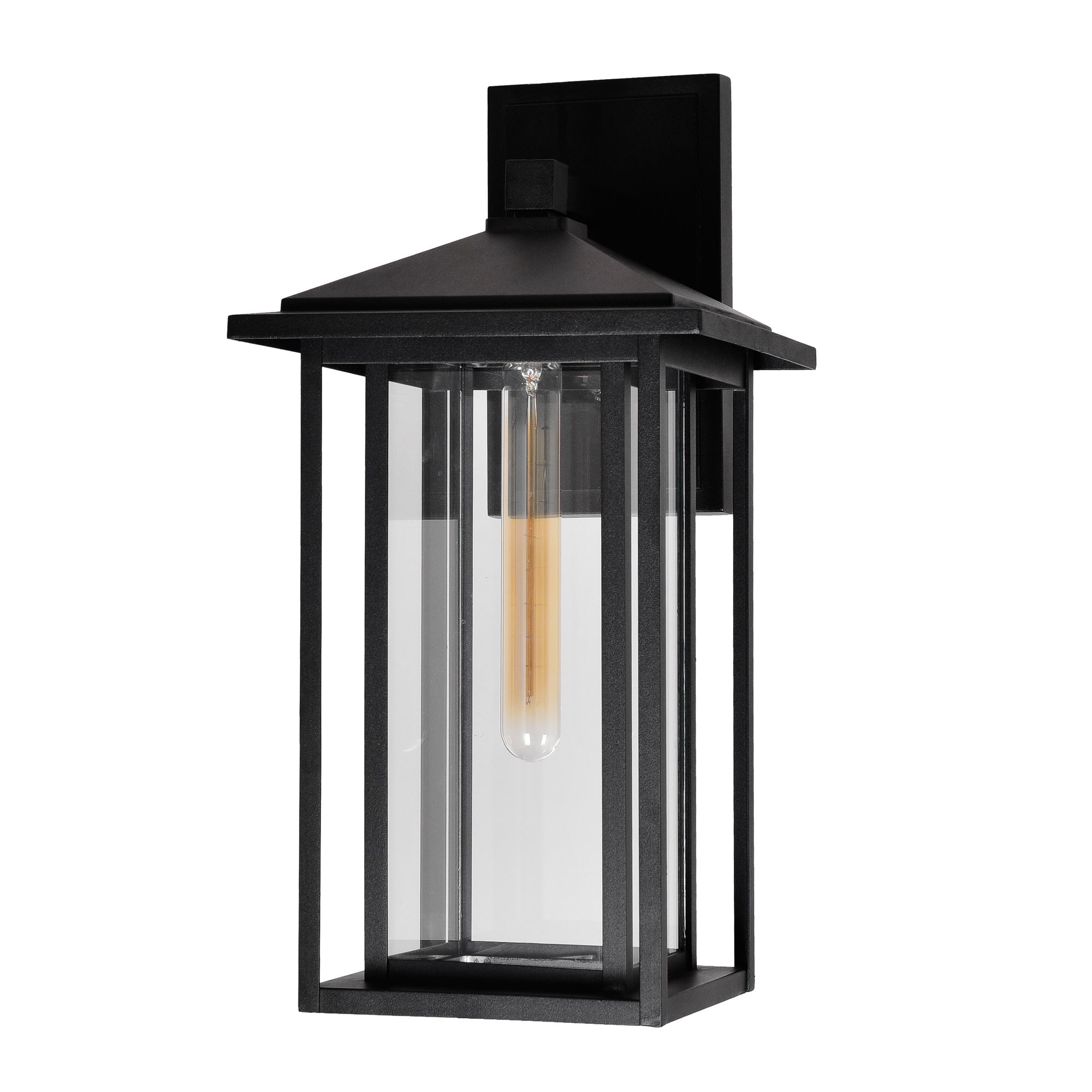 Crawford 1 Light 9in Black Outdoor Wall Light - CWI Lighting