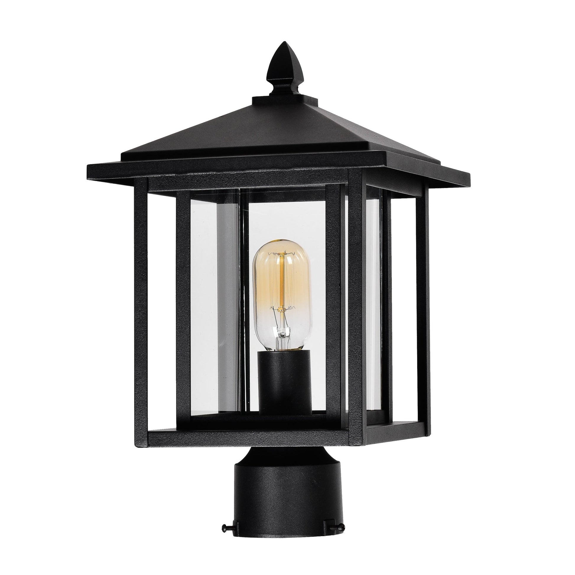 Crawford 1 Light Black Outdoor Lantern Head - CWI Lighting