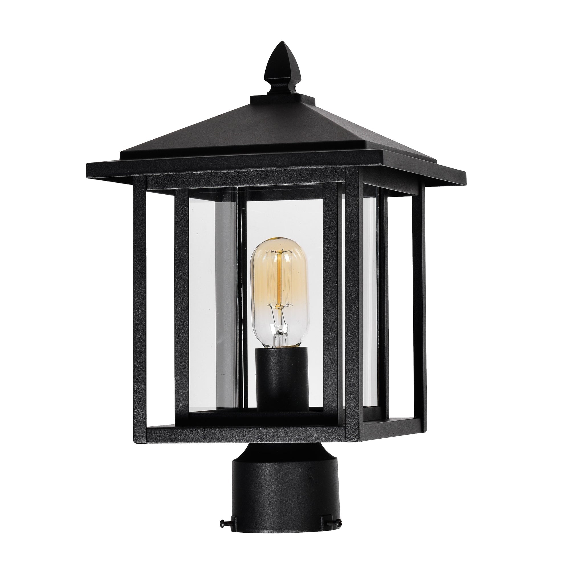 Crawford 1 Light Black Outdoor Lantern Head - CWI Lighting