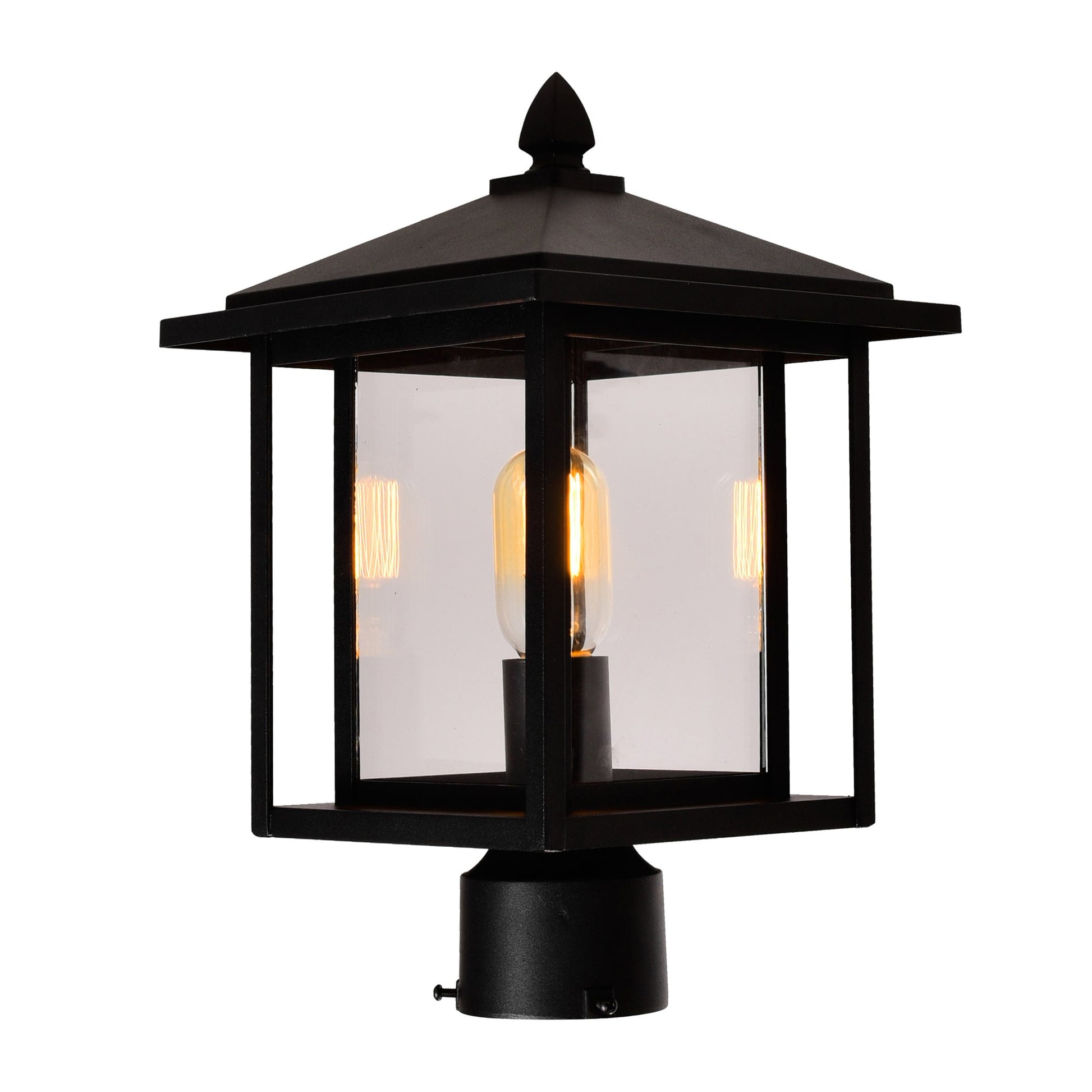 Crawford 1 Light Black Outdoor Lantern Head - CWI Lighting