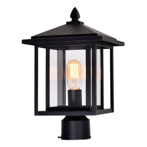 Crawford 1 Light Black Outdoor Lantern Head - CWI Lighting