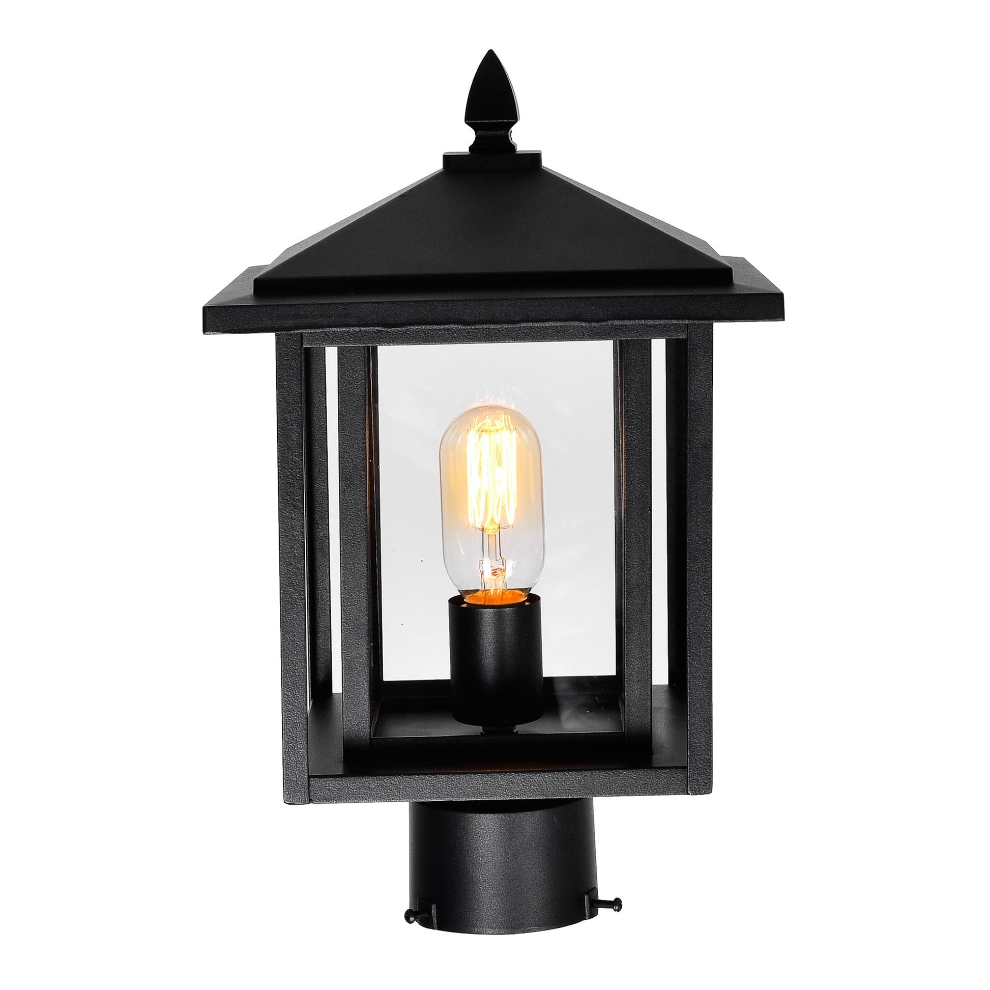 Crawford 1 Light Black Outdoor Lantern Head - CWI Lighting