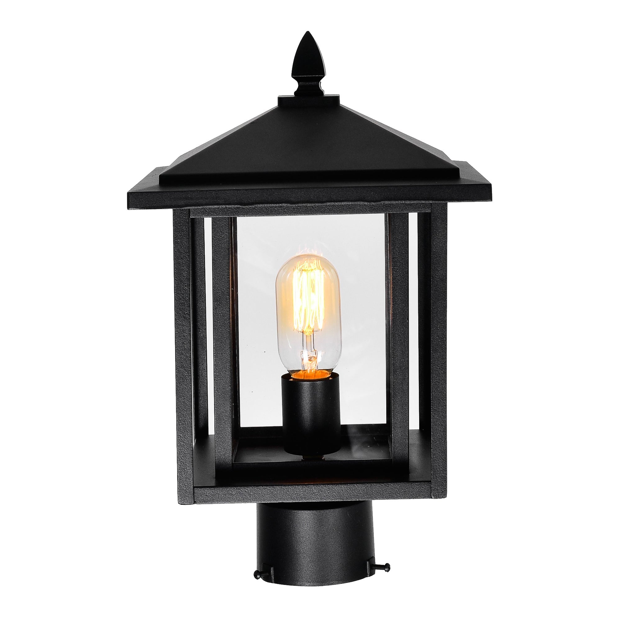 Crawford 1 Light Black Outdoor Lantern Head - CWI Lighting
