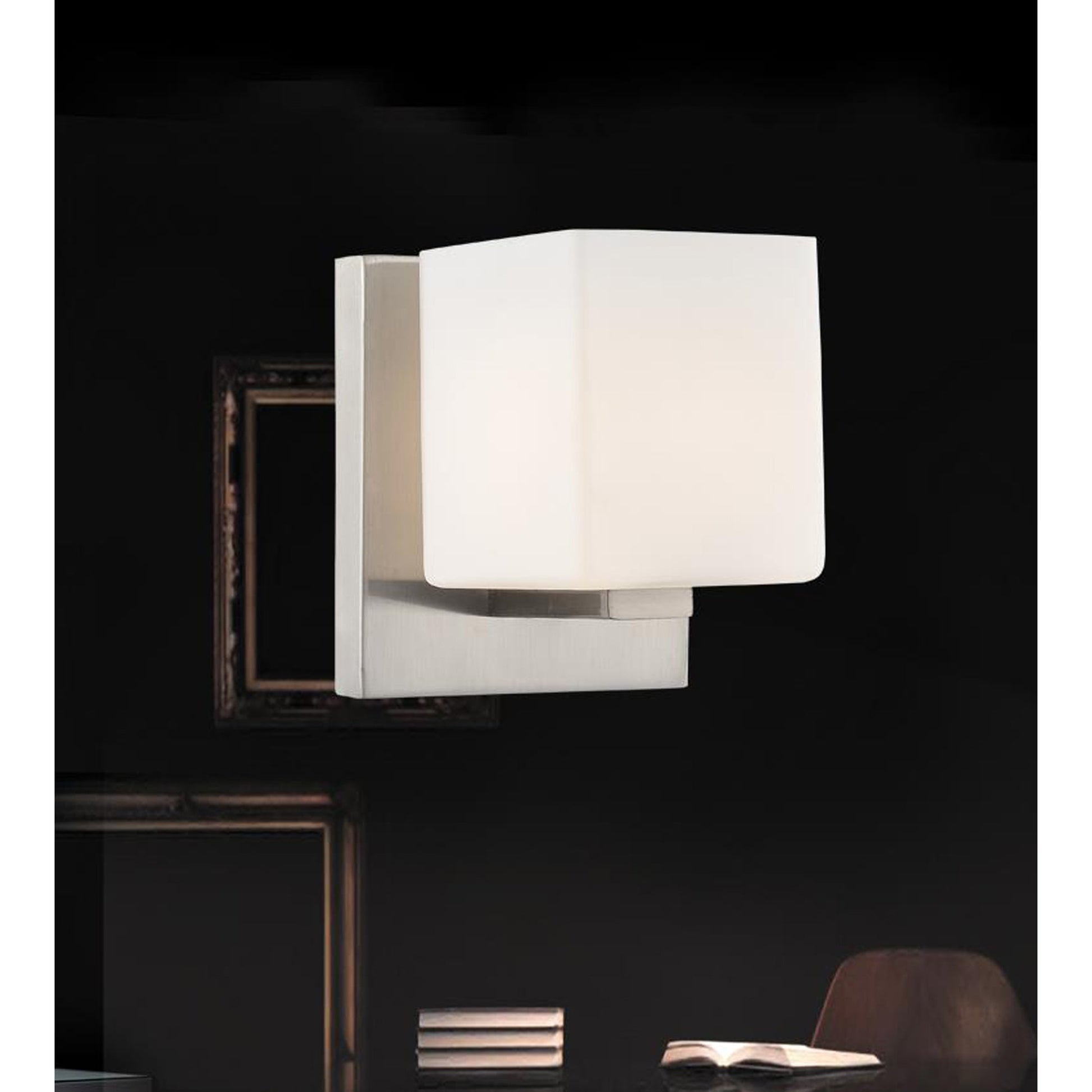 Cristini 1 Light Satin Nickel Bathroom Sconce - CWI Lighting