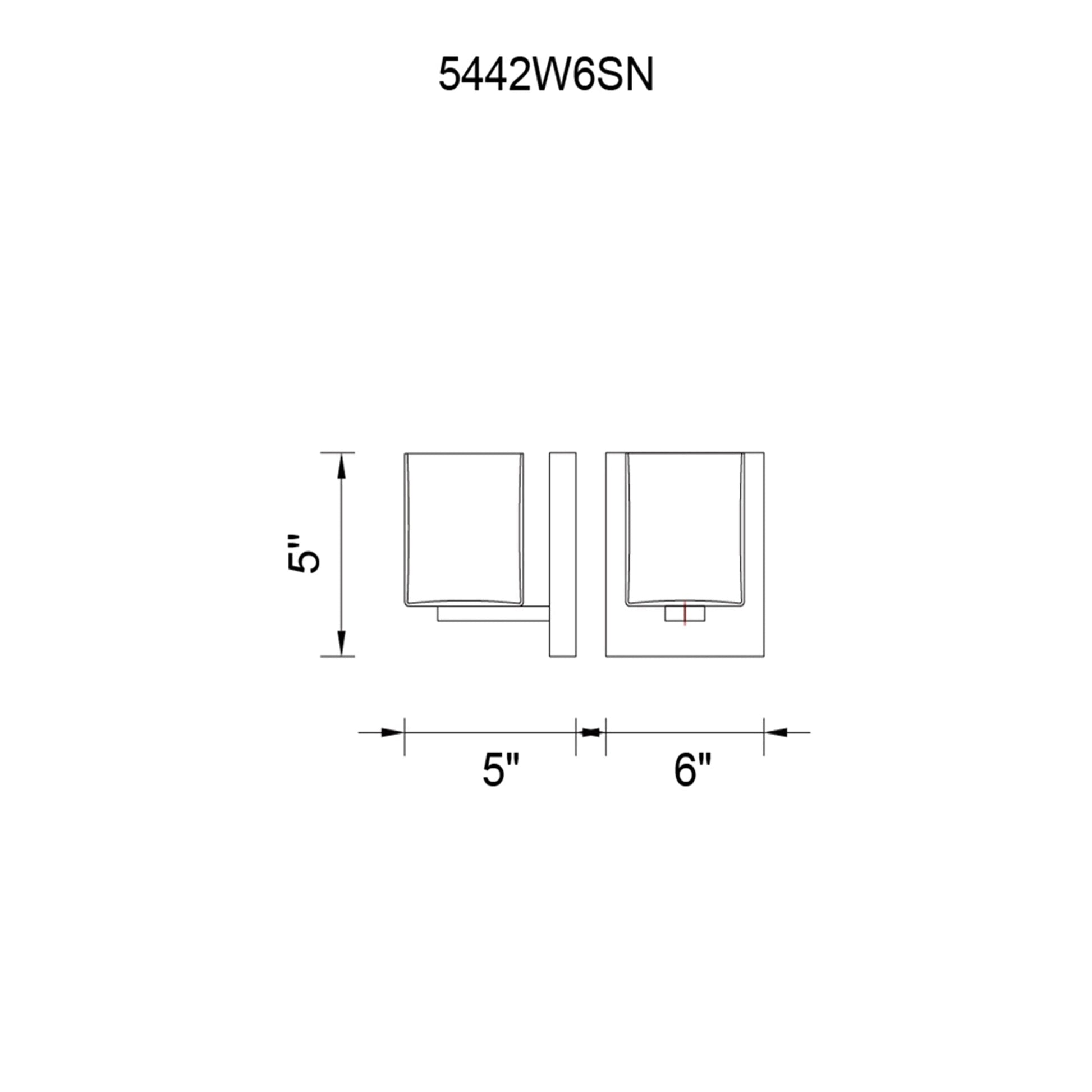 Cristini 1 Light Satin Nickel Bathroom Sconce - CWI Lighting
