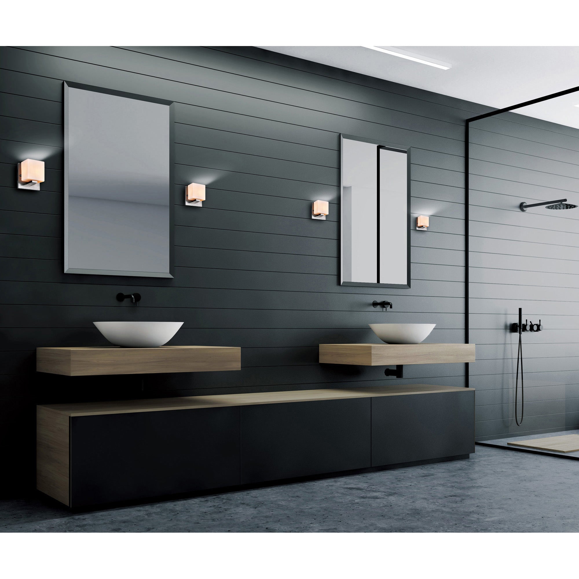 Cristini 1 Light Satin Nickel Bathroom Sconce - CWI Lighting