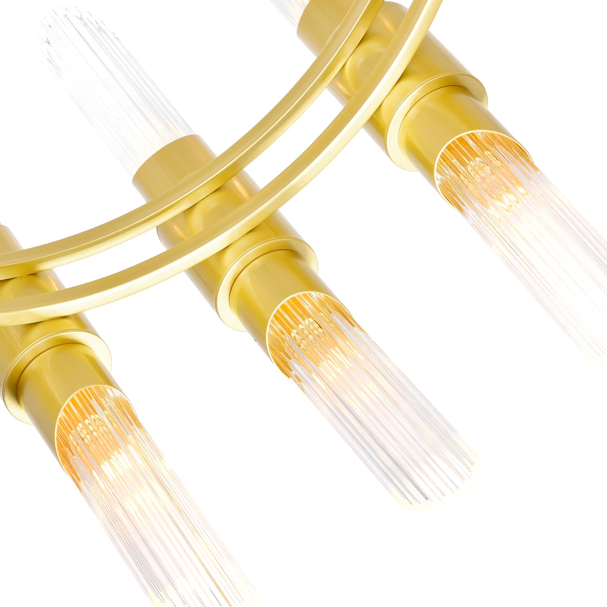 Croissant 36 Light Chandelier With Satin Gold Finish - CWI Lighting