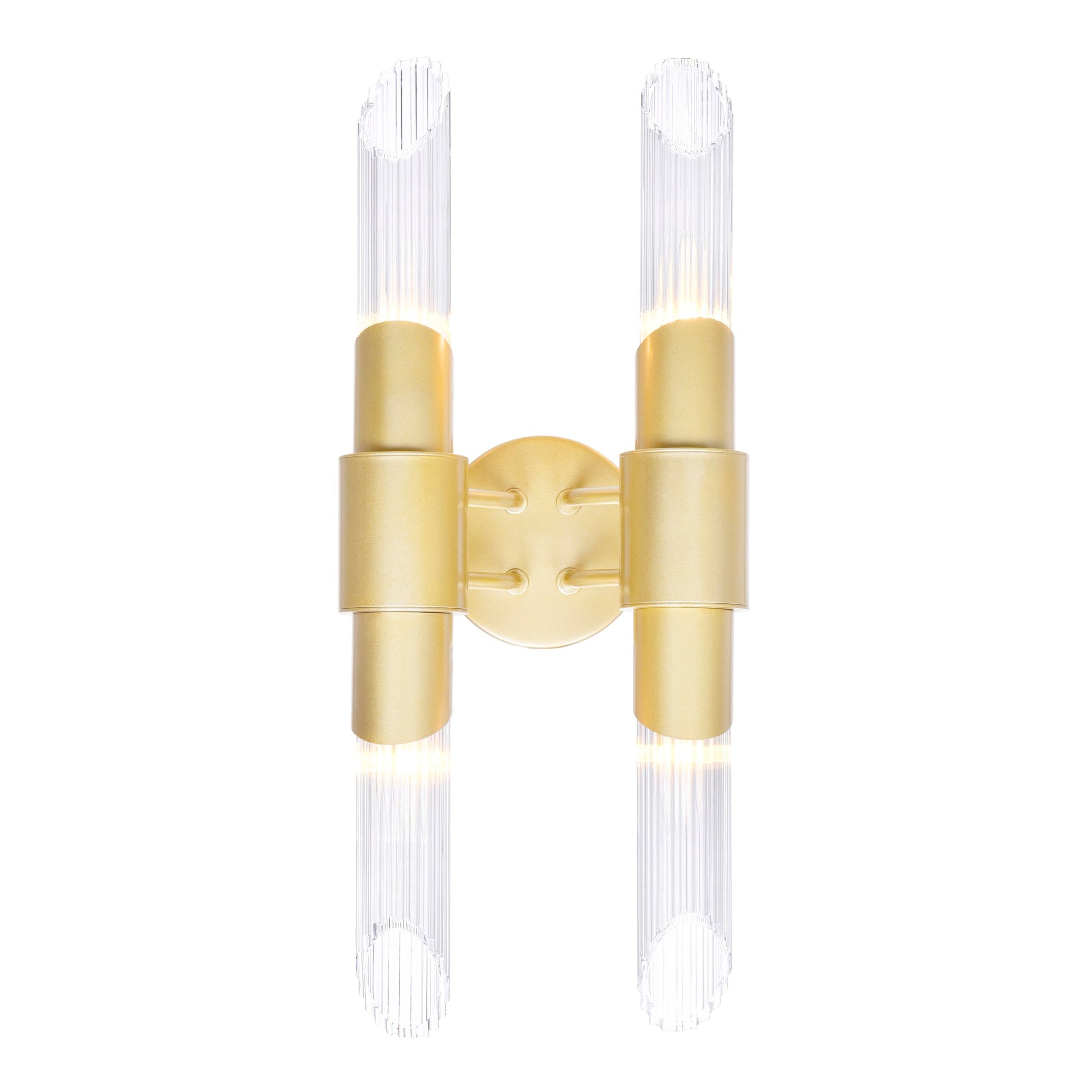 Croissant 4 Light Wall Sconce With Satin Gold Finish - CWI Lighting
