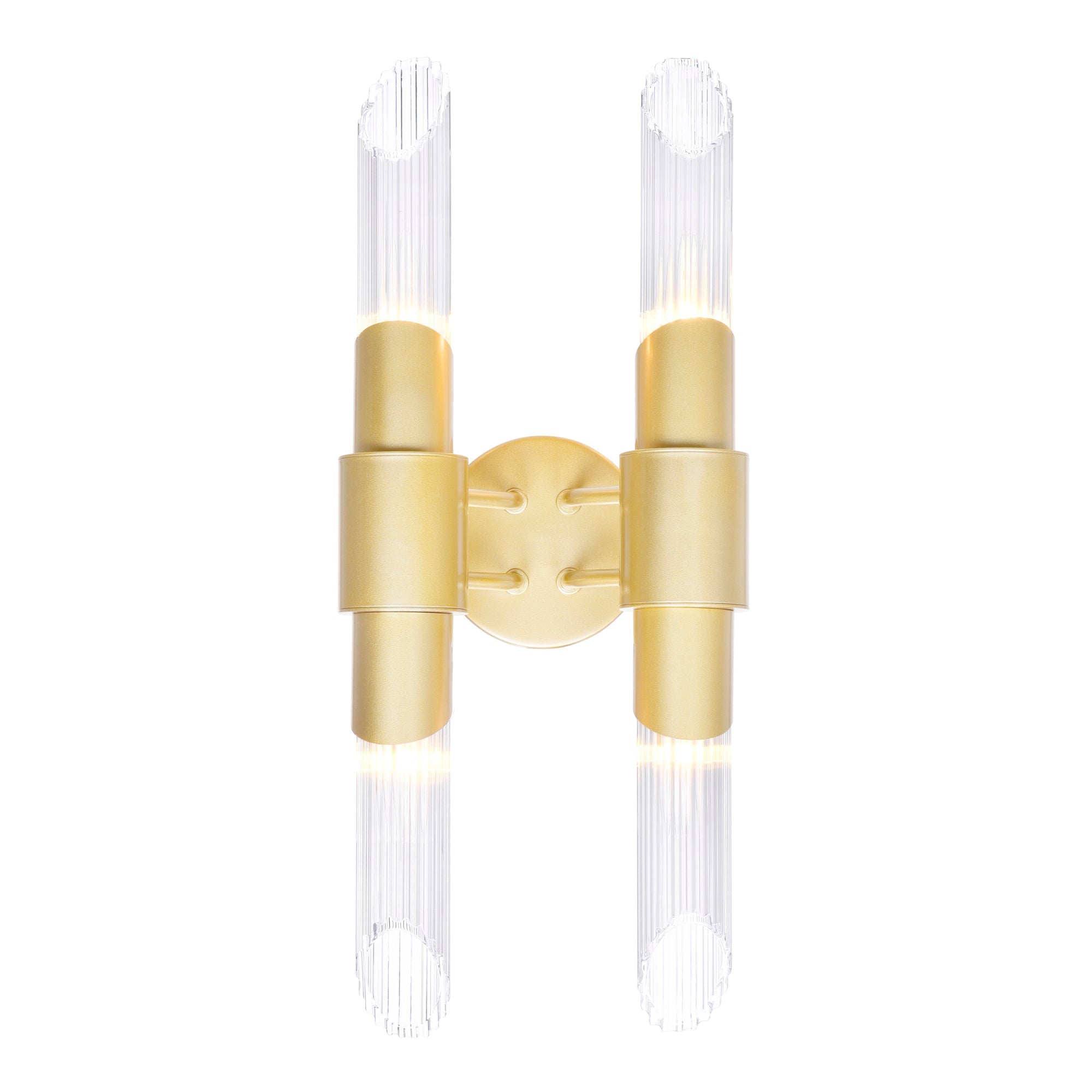 Croissant 4 Light Wall Sconce With Satin Gold Finish - CWI Lighting