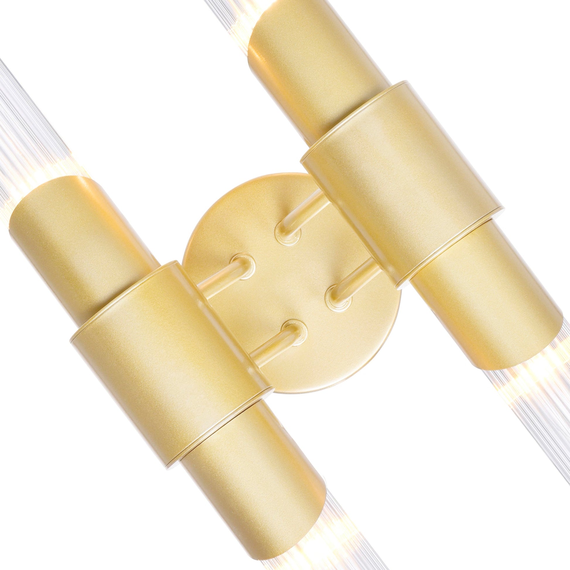Croissant 4 Light Wall Sconce With Satin Gold Finish - CWI Lighting