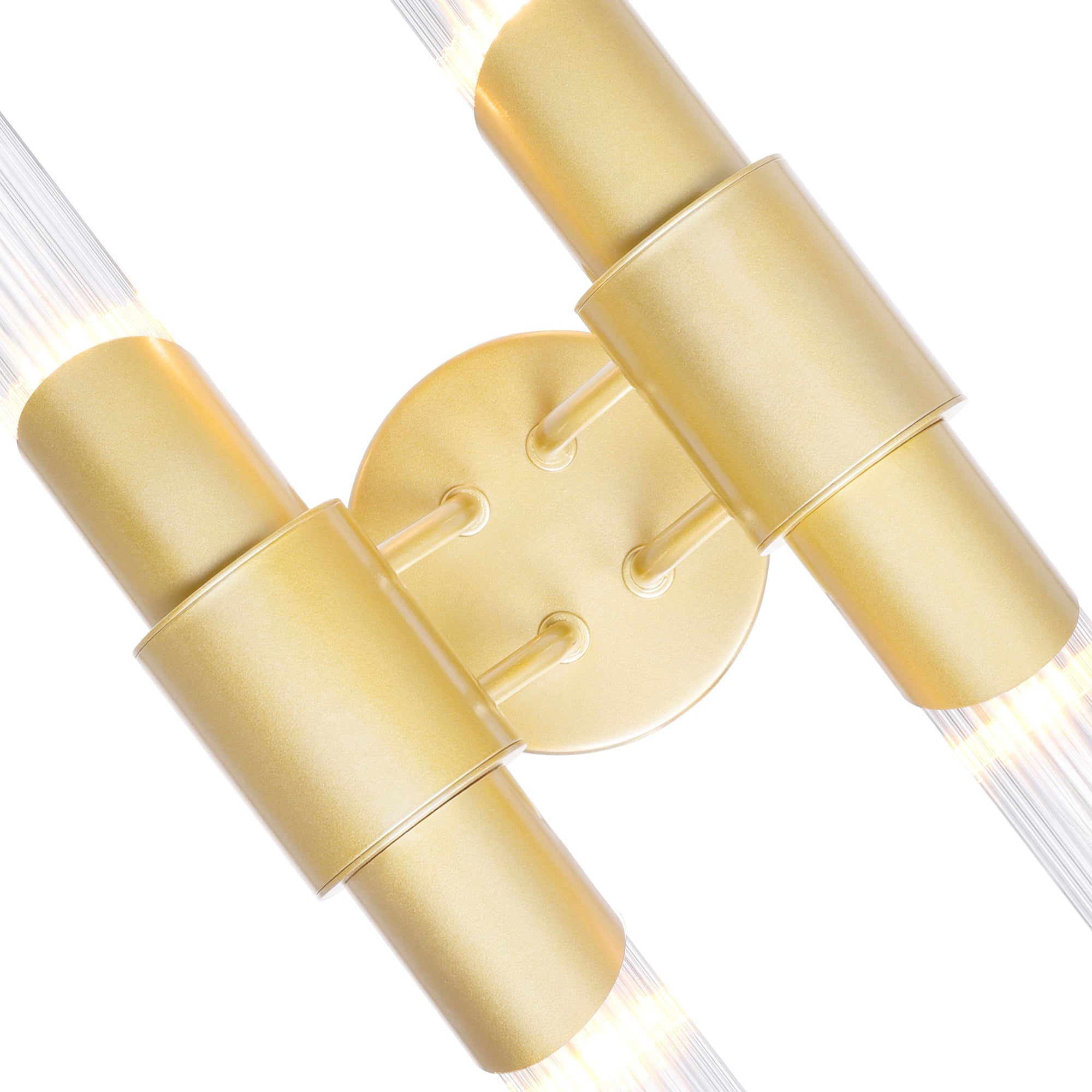 Croissant 4 Light Wall Sconce With Satin Gold Finish - CWI Lighting