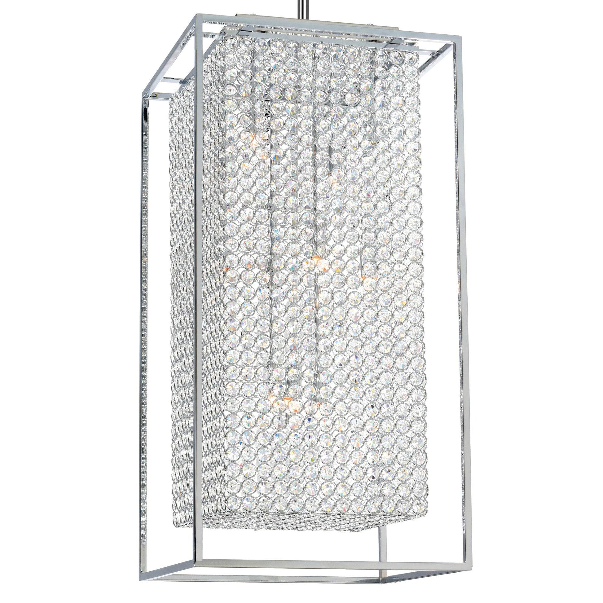 Cube 11 Light Chandelier With Chrome Finish - CWI Lighting