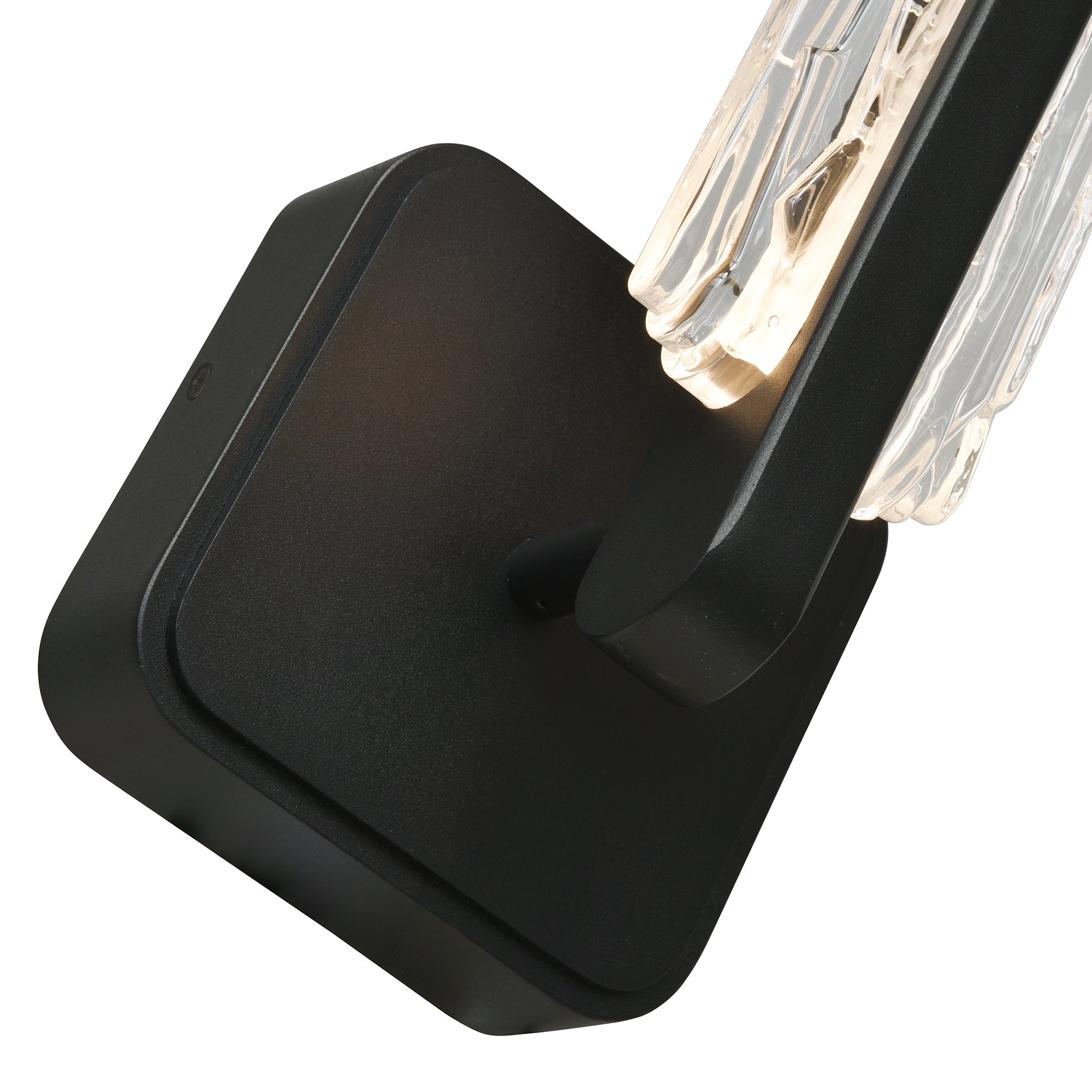 Curva Integrated LED 19in Sand Black Indoor - Outdoor Wall Light with Handcrafted Glass - CWI Lighting