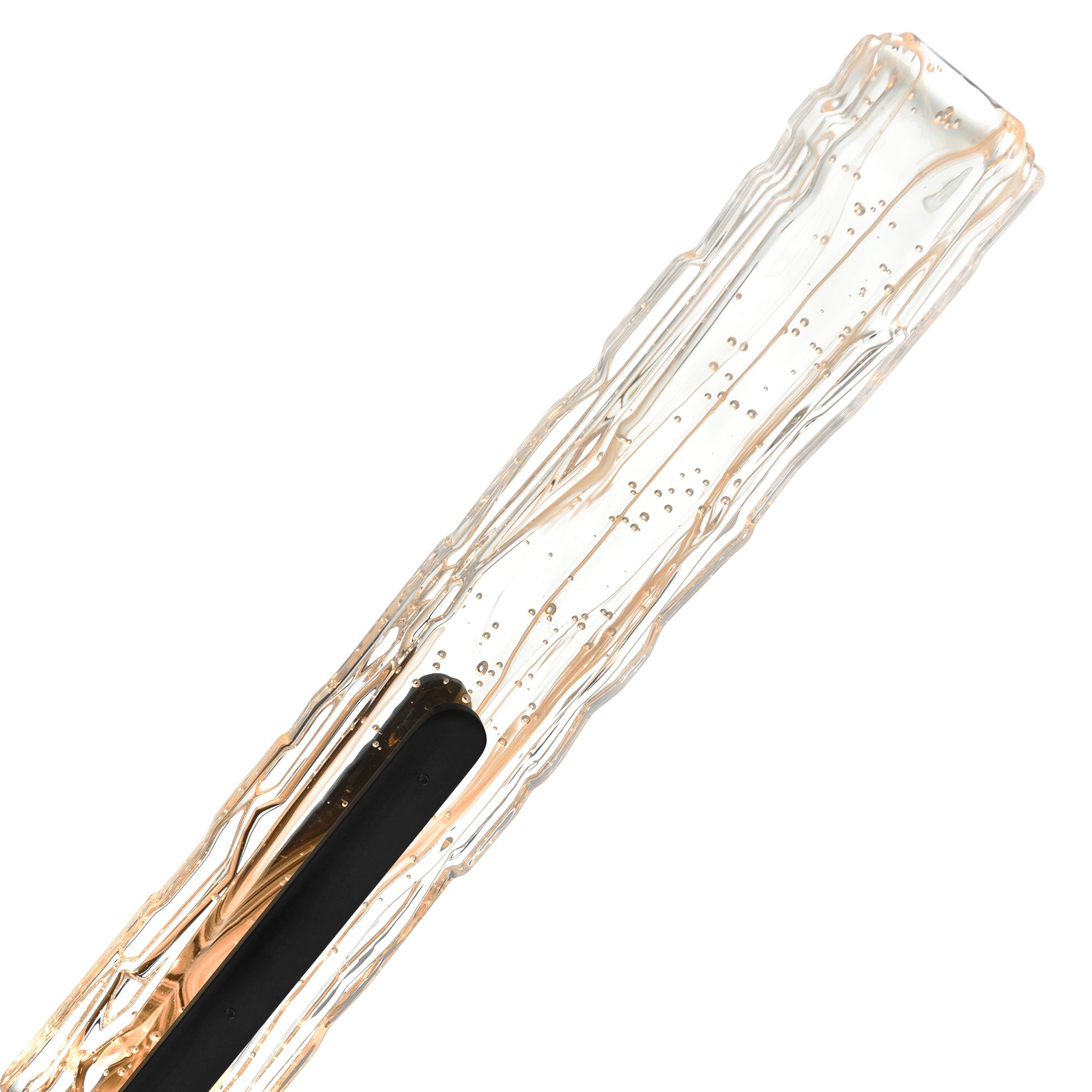 Curva Integrated LED 19in Sand Black Indoor - Outdoor Wall Light with Handcrafted Glass - CWI Lighting