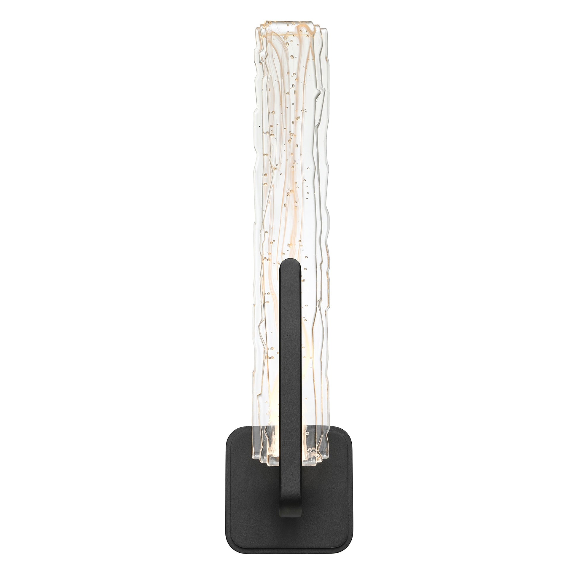 Curva Integrated LED 19in Sand Black Indoor - Outdoor Wall Light with Handcrafted Glass - CWI Lighting