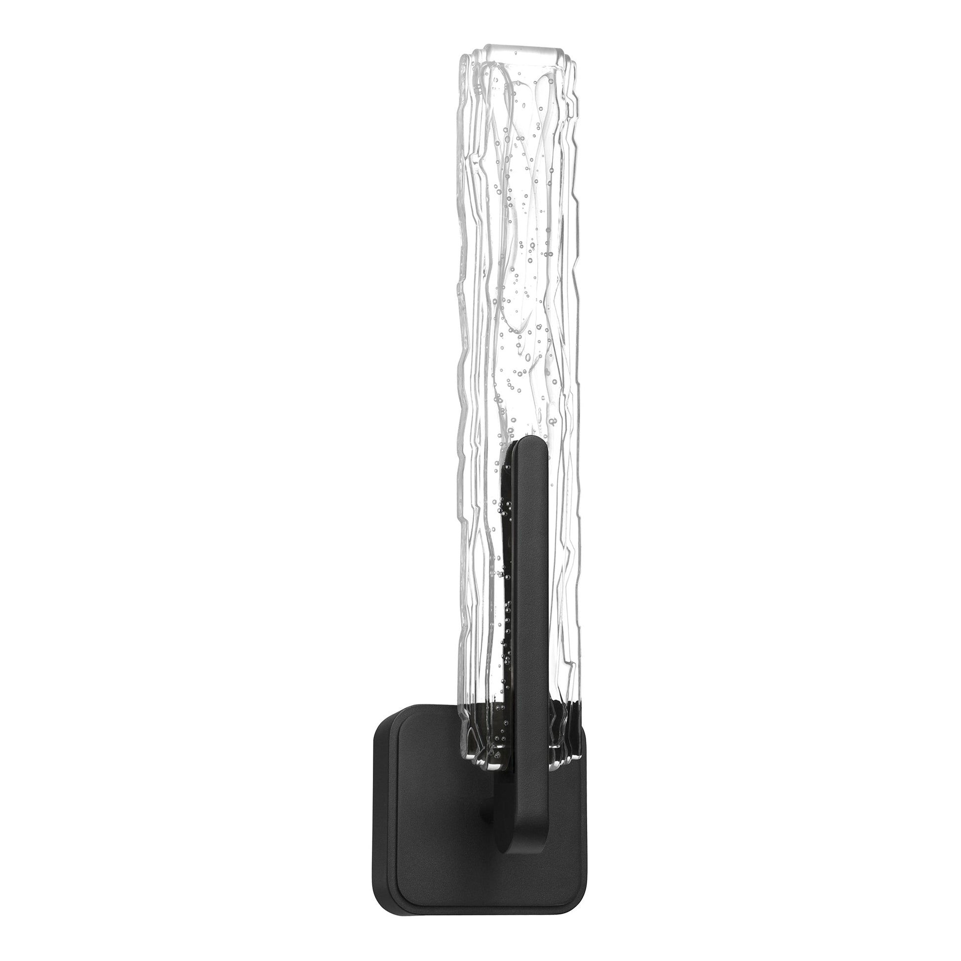 Curva Integrated LED 19in Sand Black Indoor - Outdoor Wall Light with Handcrafted Glass - CWI Lighting