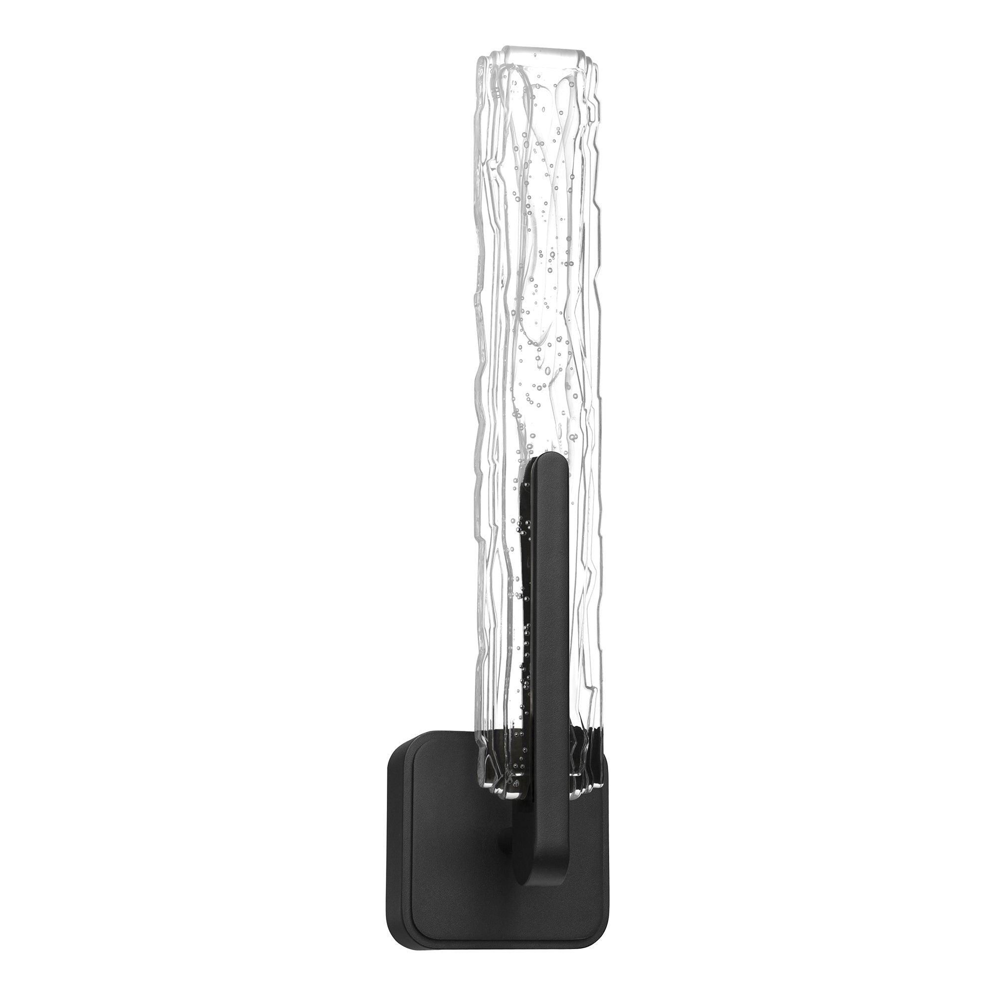 Curva Integrated LED 19in Sand Black Indoor - Outdoor Wall Light with Handcrafted Glass - CWI Lighting