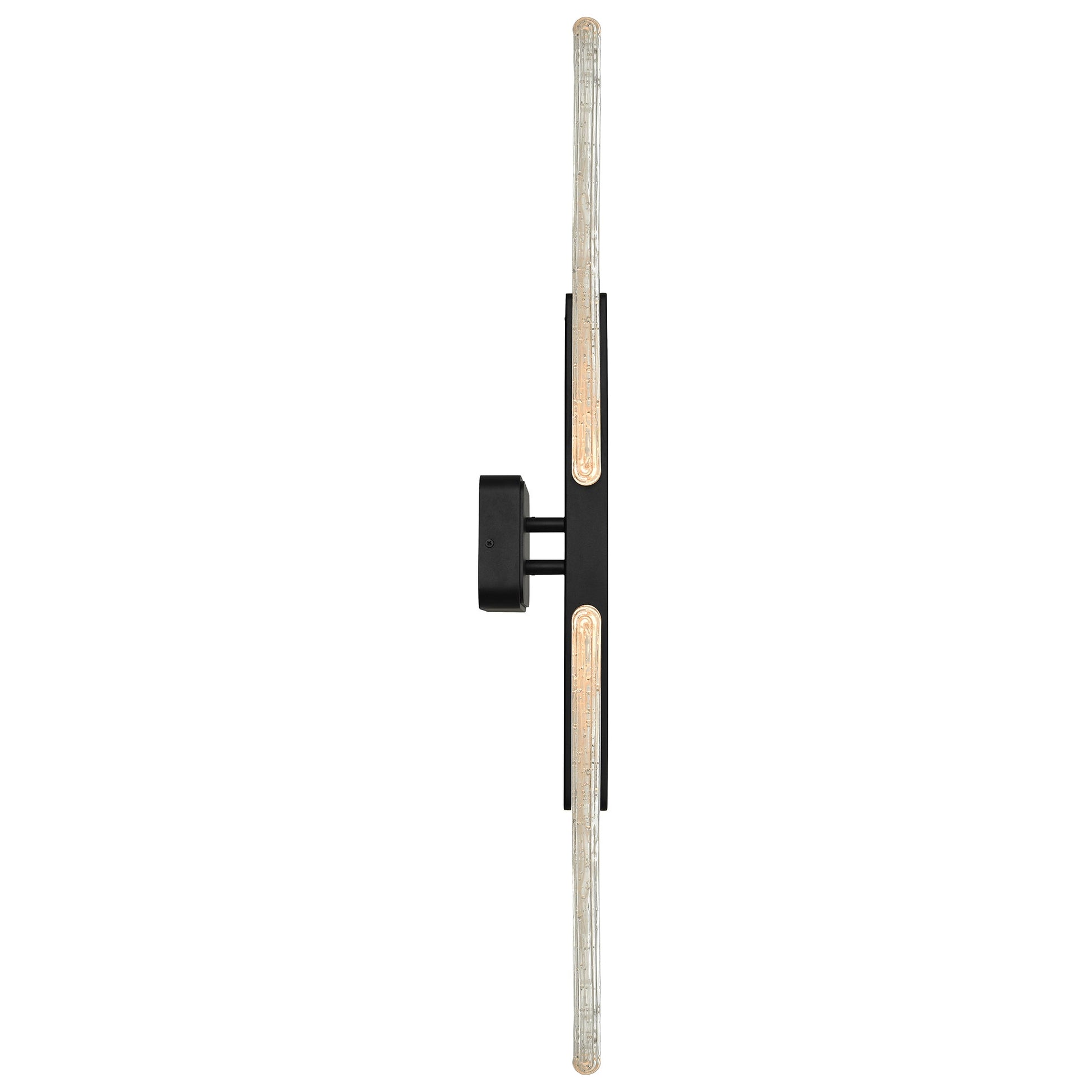 Curva Integrated LED 36in Sand Black Indoor - Outdoor Wall Light with Handcrafted Glass - CWI Lighting