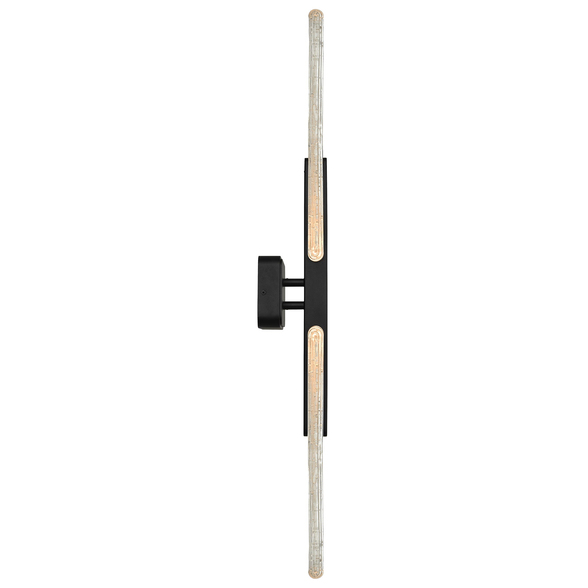 Curva Integrated LED 36in Sand Black Indoor - Outdoor Wall Light with Handcrafted Glass - CWI Lighting
