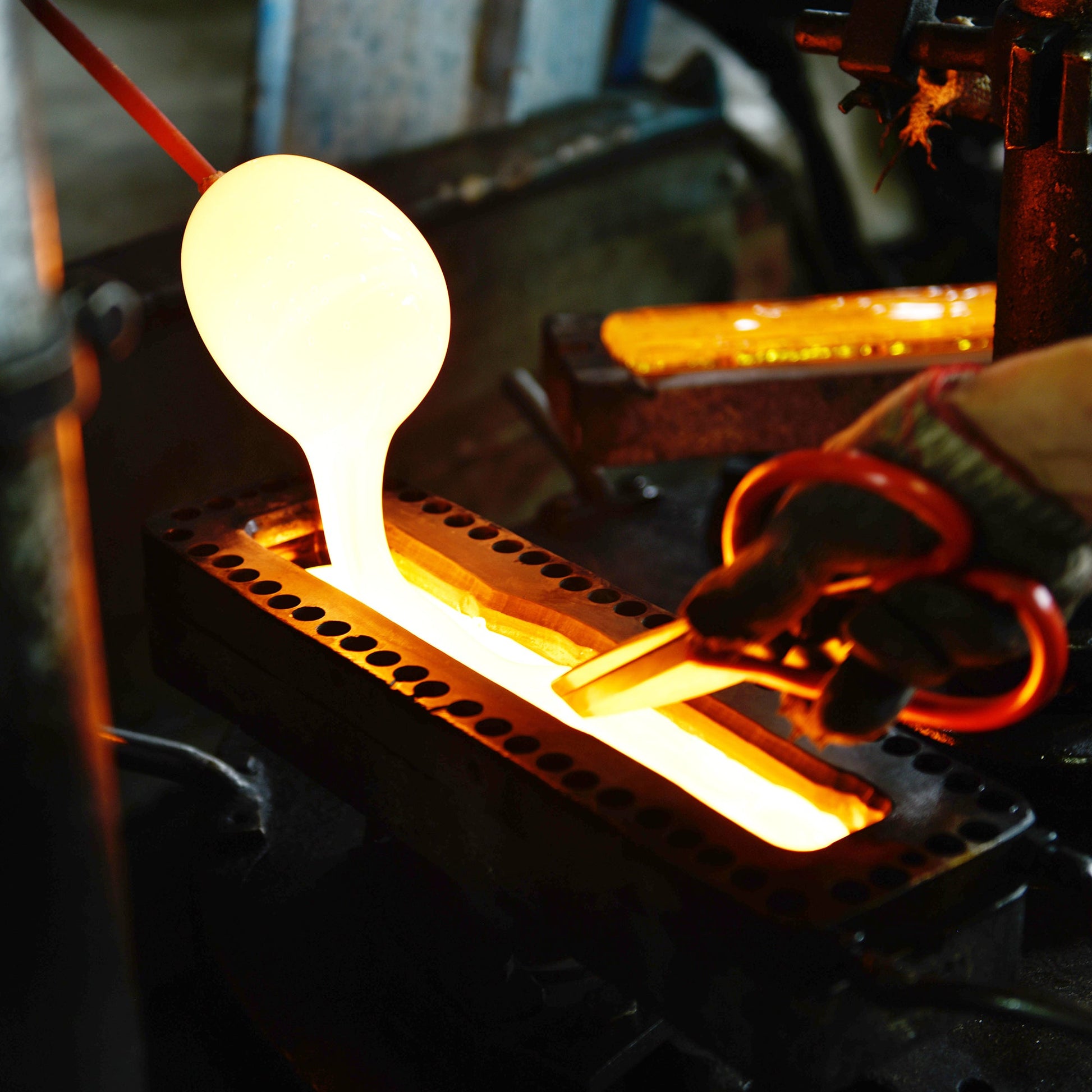 Curva Integrated LED 38in Black Chandelier with Handcrafted Glass - CWI Lighting