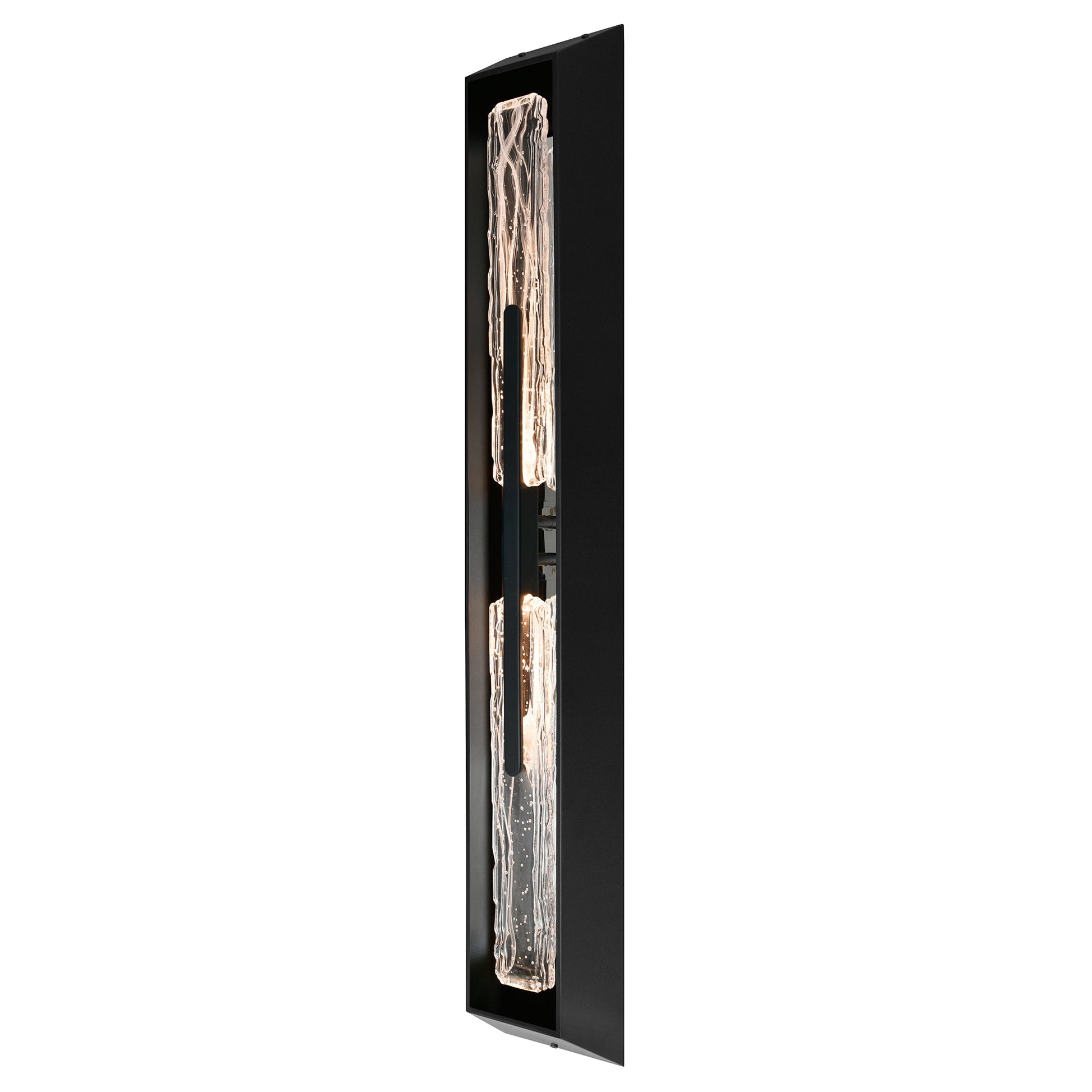 Curva Integrated LED 44in Sand Black Outdoor Wall Light with Handcrafted Glass - CWI Lighting
