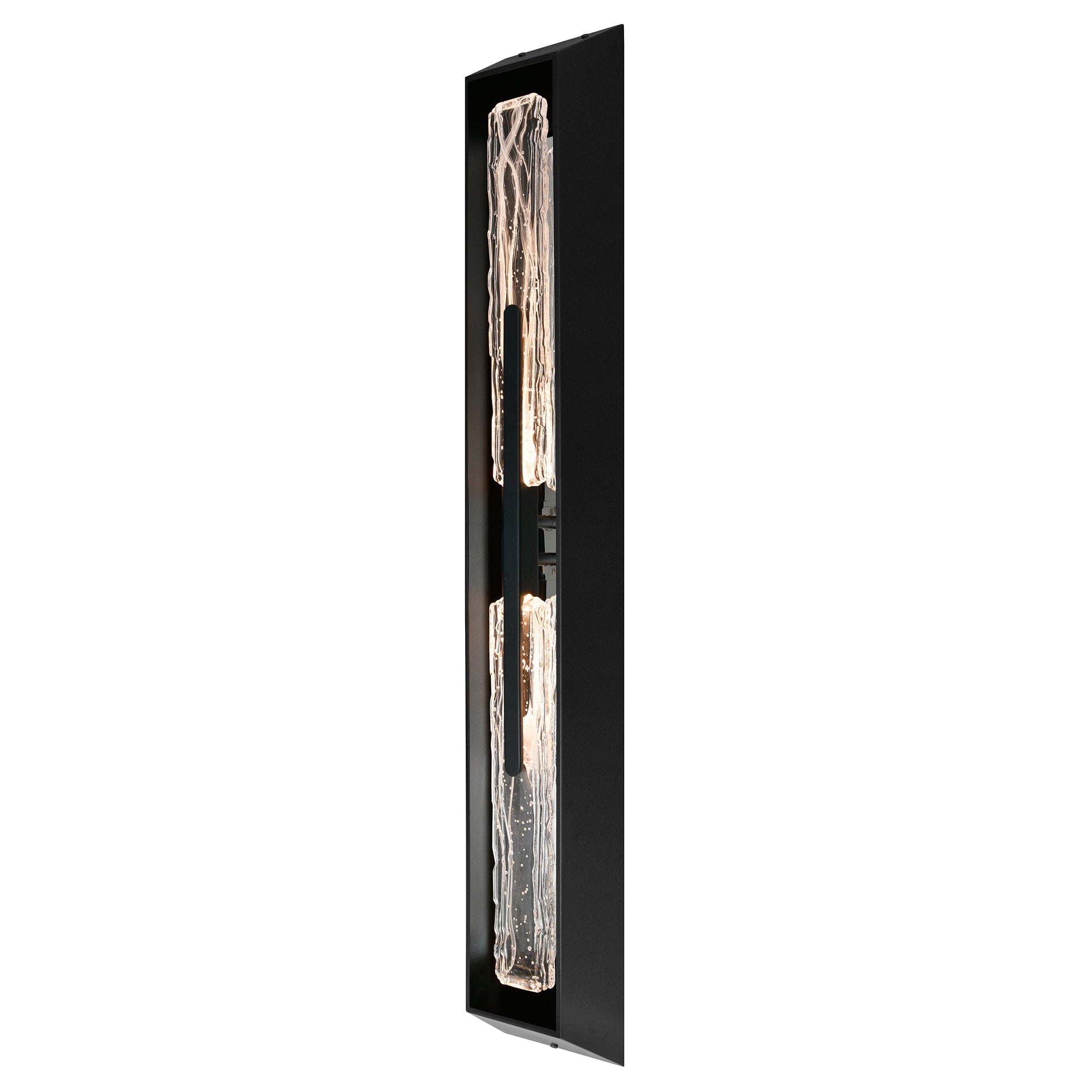 Curva Integrated LED 44in Sand Black Outdoor Wall Light with Handcrafted Glass - CWI Lighting