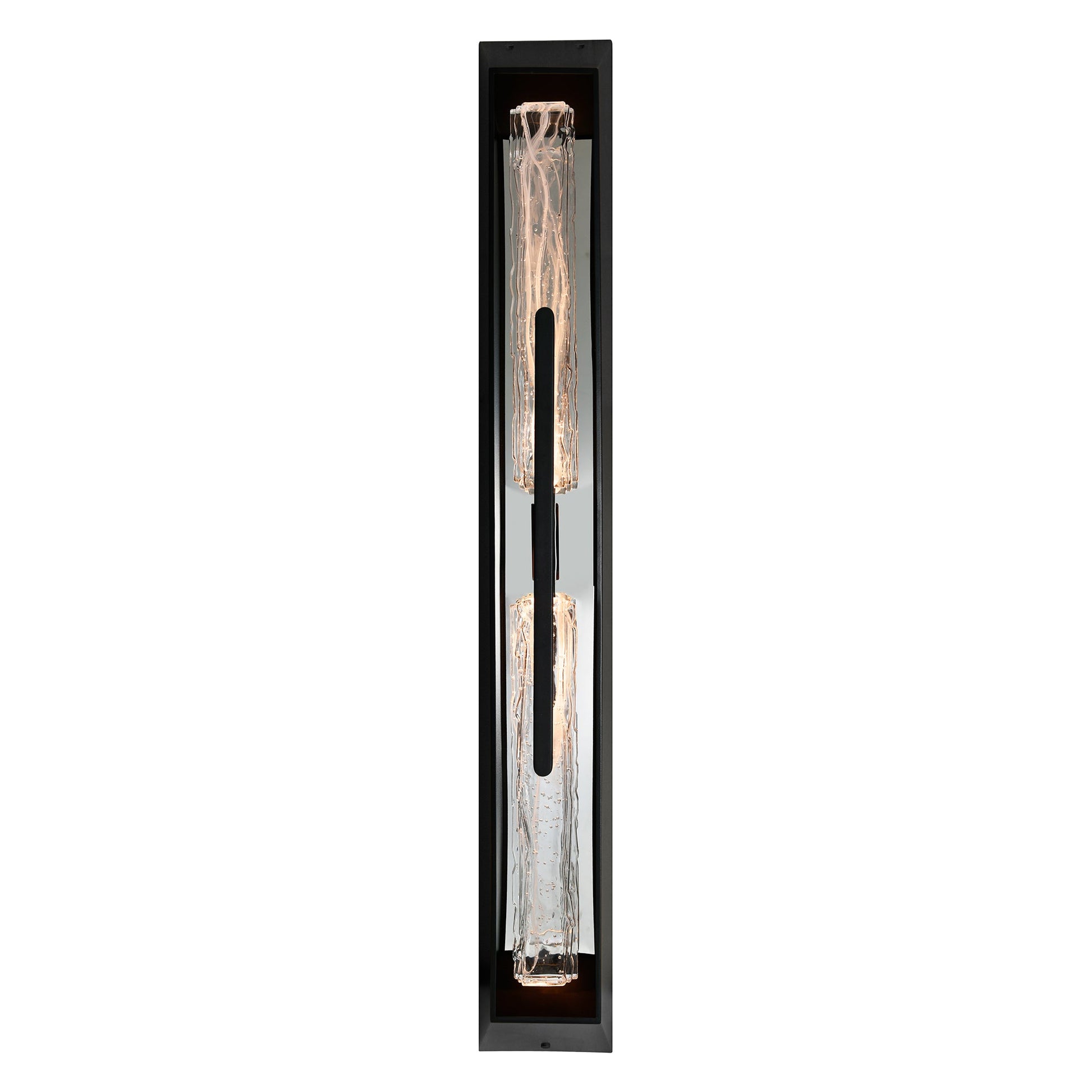 Curva Integrated LED 44in Sand Black Outdoor Wall Light with Handcrafted Glass - CWI Lighting